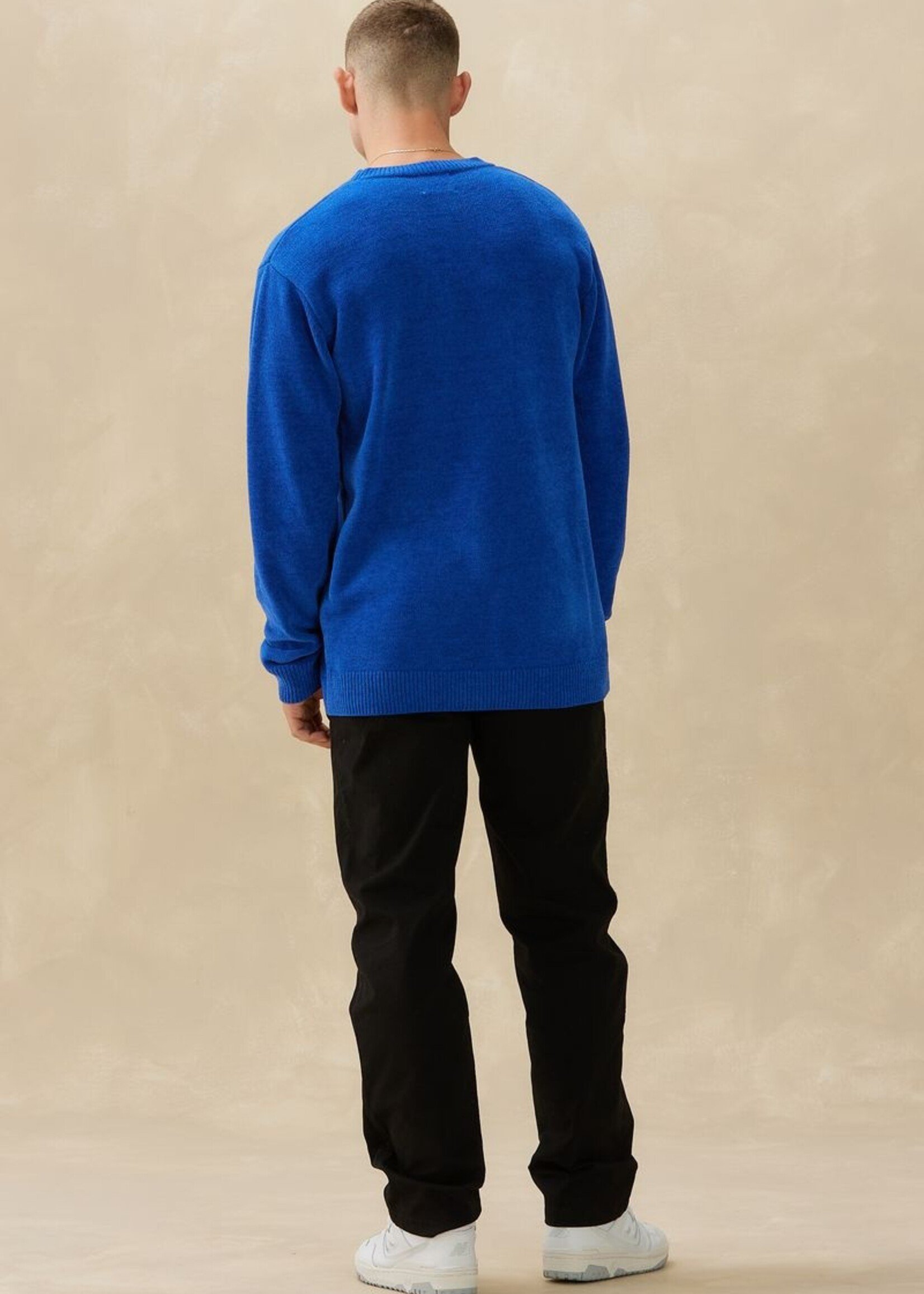 Kuwalla Kuwalla Textured Knit Crew - Blue