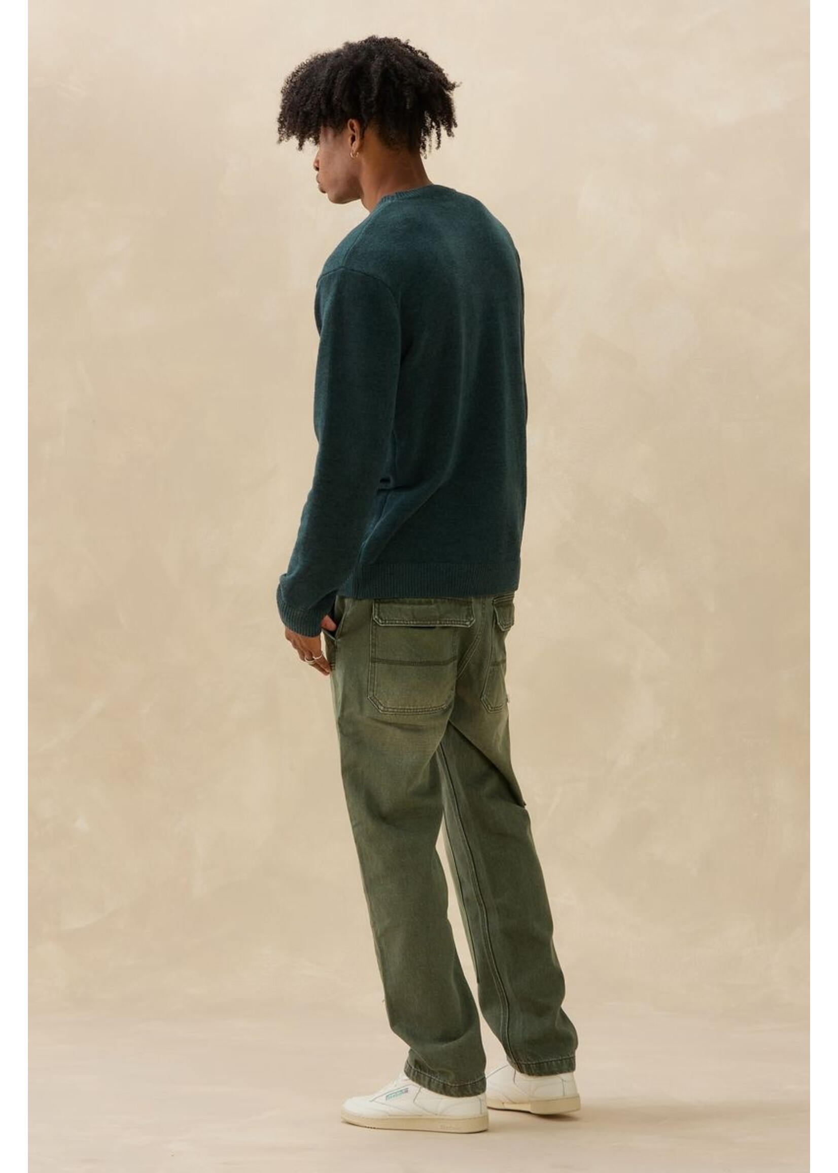 Kuwalla Kuwalla Textured Knit Crew - Spruce