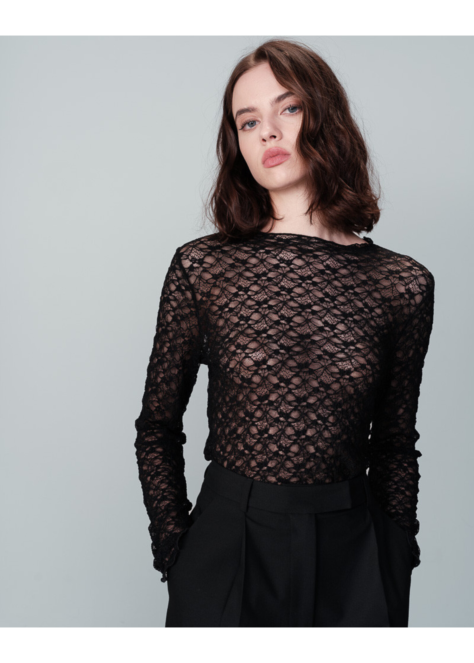Grace and Mila Grace & Mila T-Shirt Nicole Lace LS (Deux Couleurs)