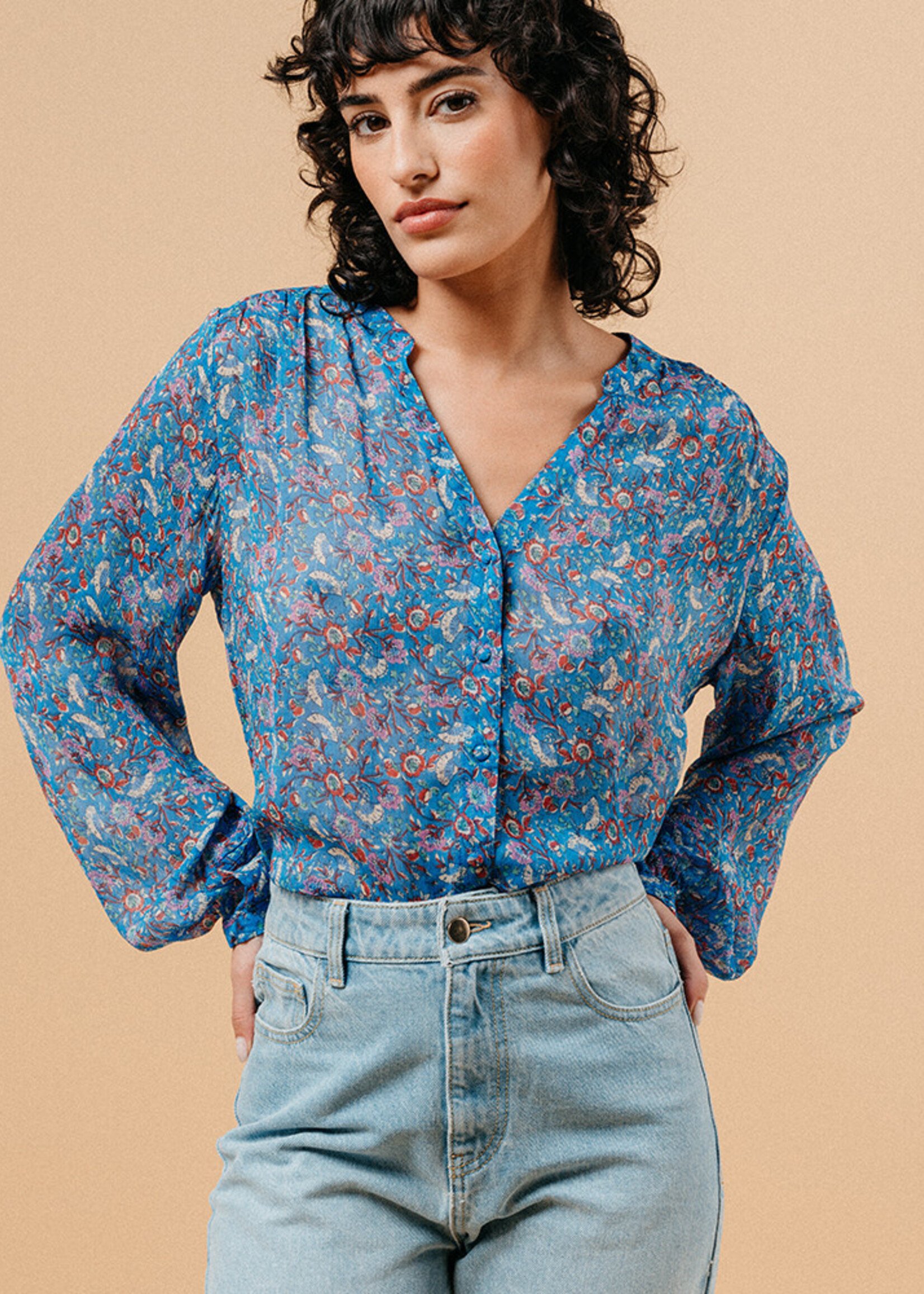 Grace and Mila Grace&Mila Marjorie Blouse - Blue