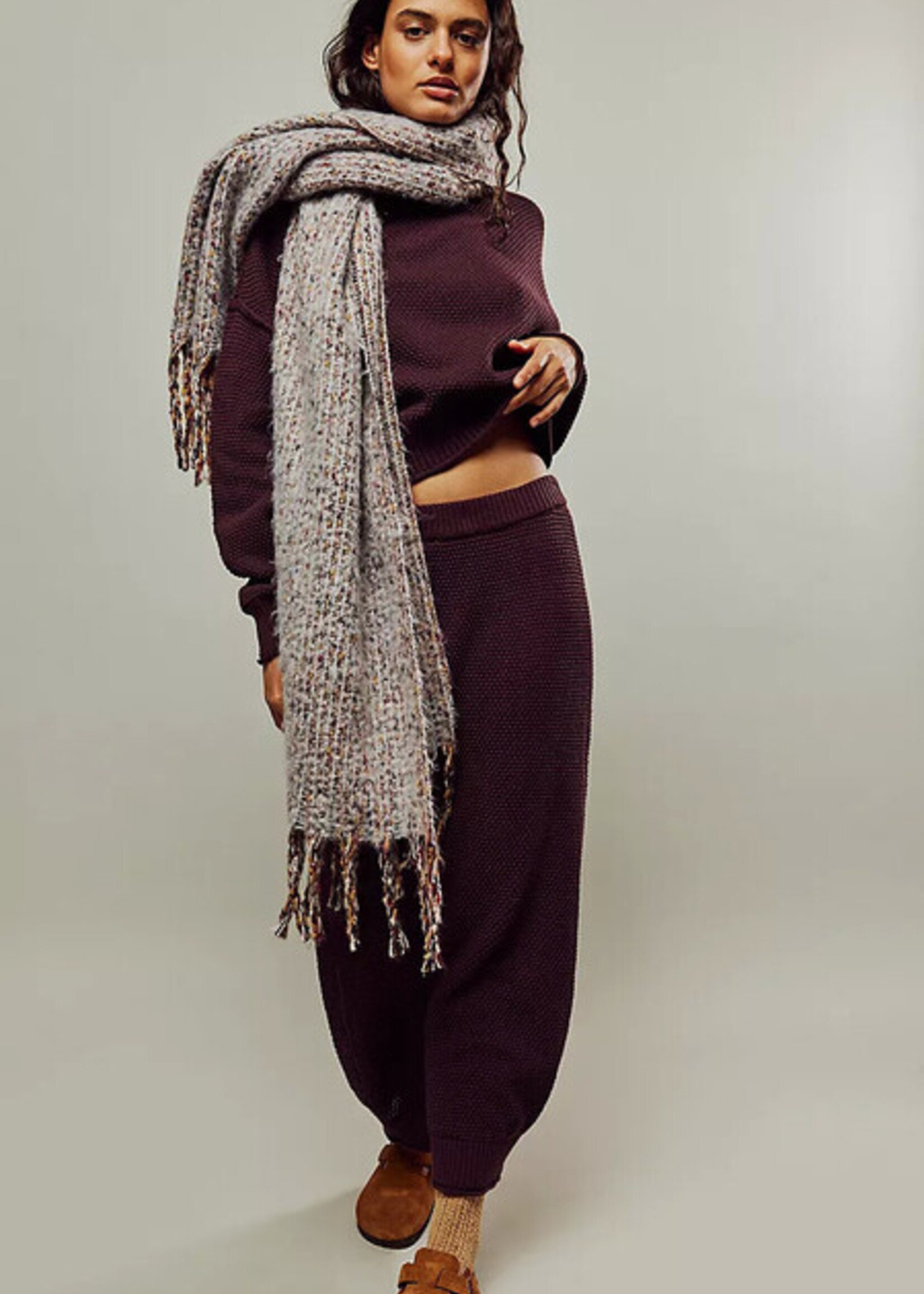 Free People Free People Hailee Sweater Skirt Set - Vintage Wine