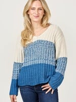 Shannon Passero Hadley Pullover - Indigo Cream mix