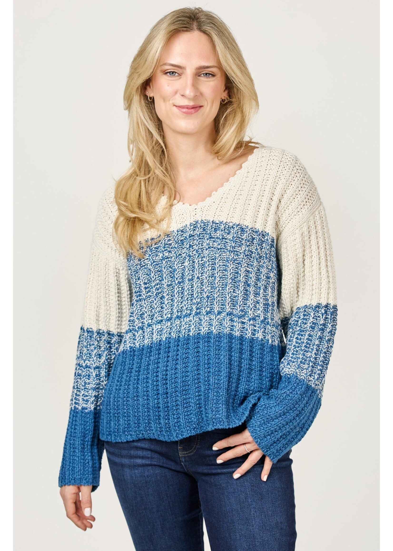 Shannon Passero Hadley Pullover - Indigo Cream mix
