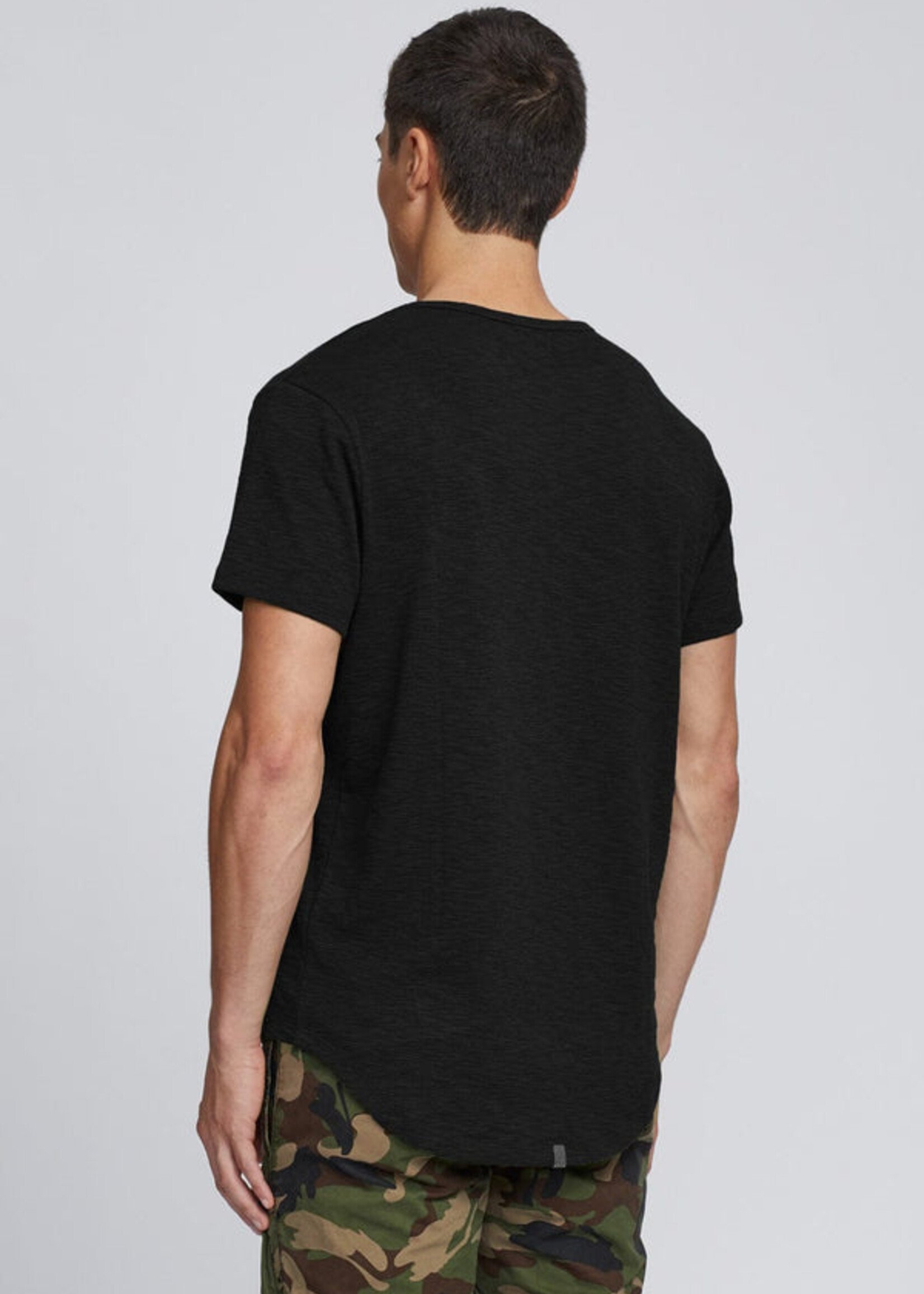 Kuwalla Kuwalla T-Shirt Slub Hi-Lo - Noir