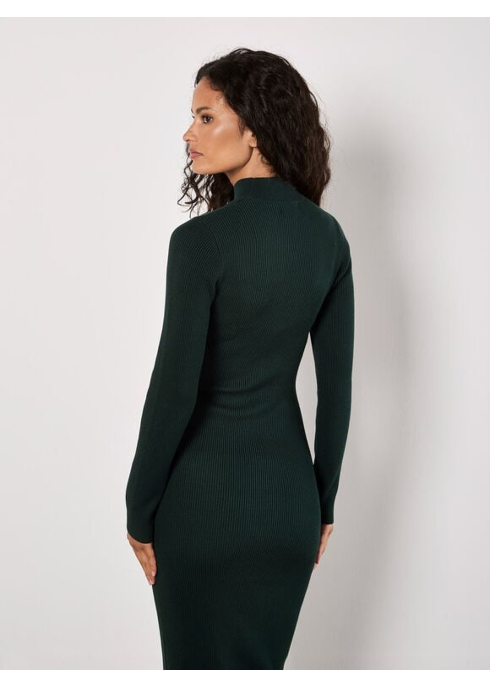 Apricot Apricot Robe Mi-Longue Fendue Sur Le Devant - Vert