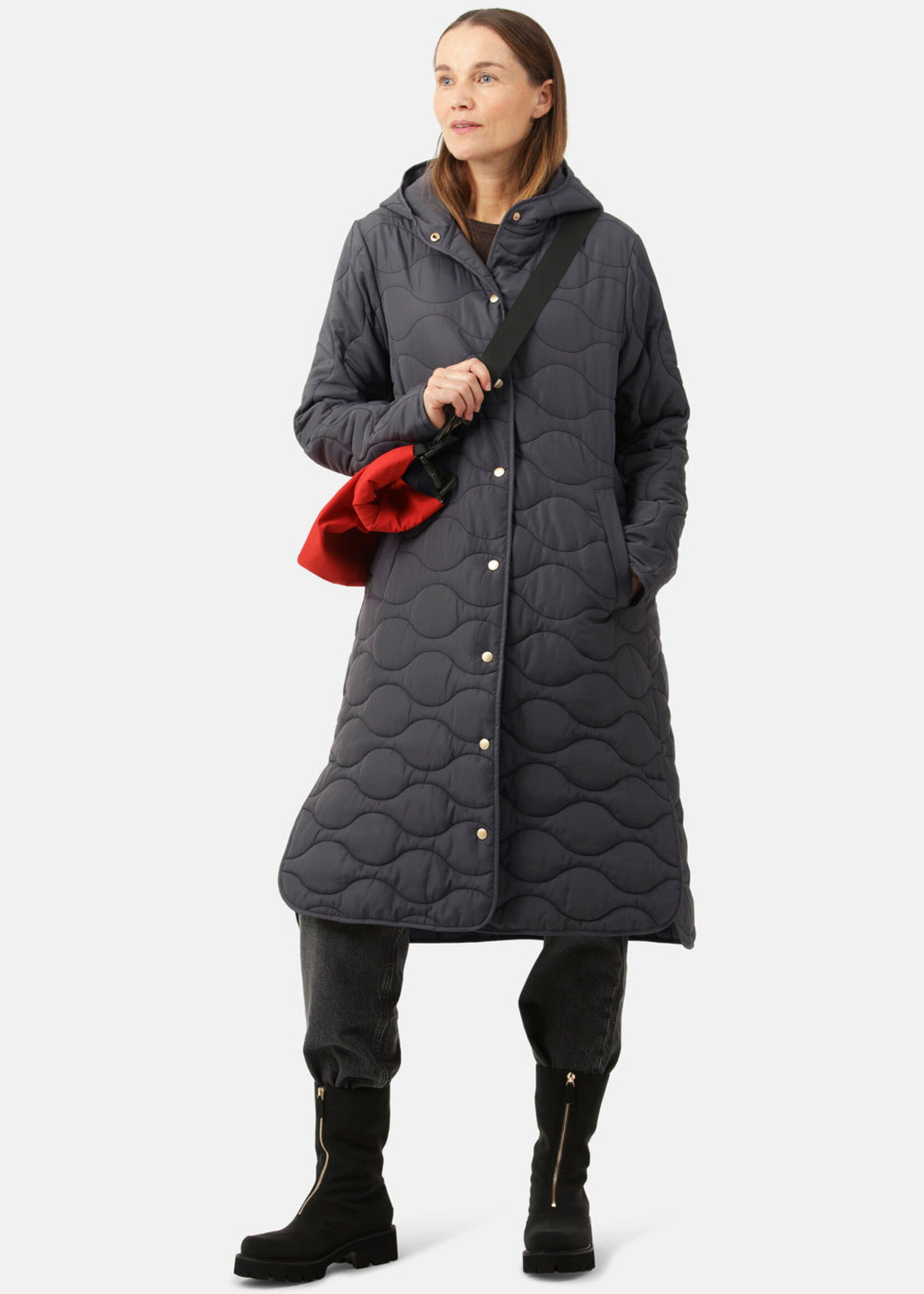 Ilse Jacobsen Ilse Jacobsen Manteau Matelassé long - Asphalte