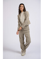 Yaya Women YAYA Woven Straight Fit Pantalon - Timber Wolf Brown Melange