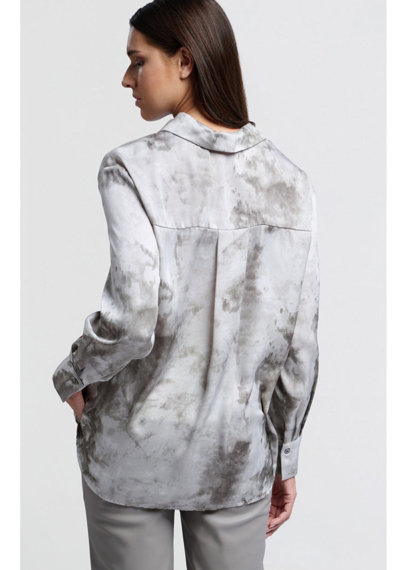 Yaya Women YAYA Chemisier Imprimé - Gris Formel