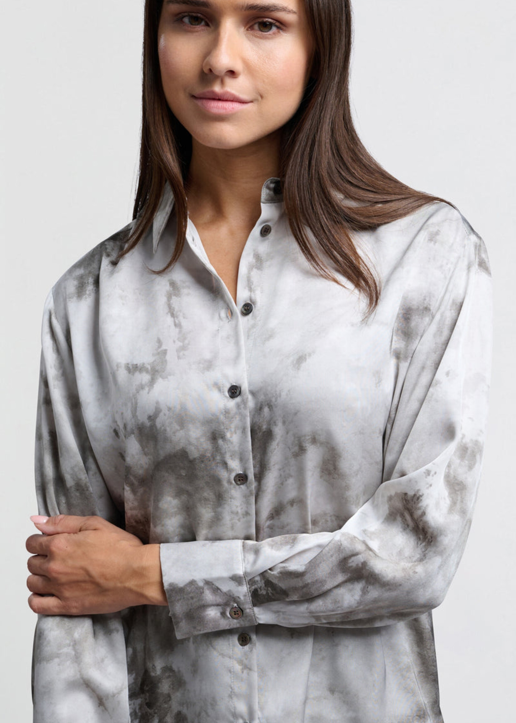 Yaya Women YAYA Blouse With Print - Formal Gray