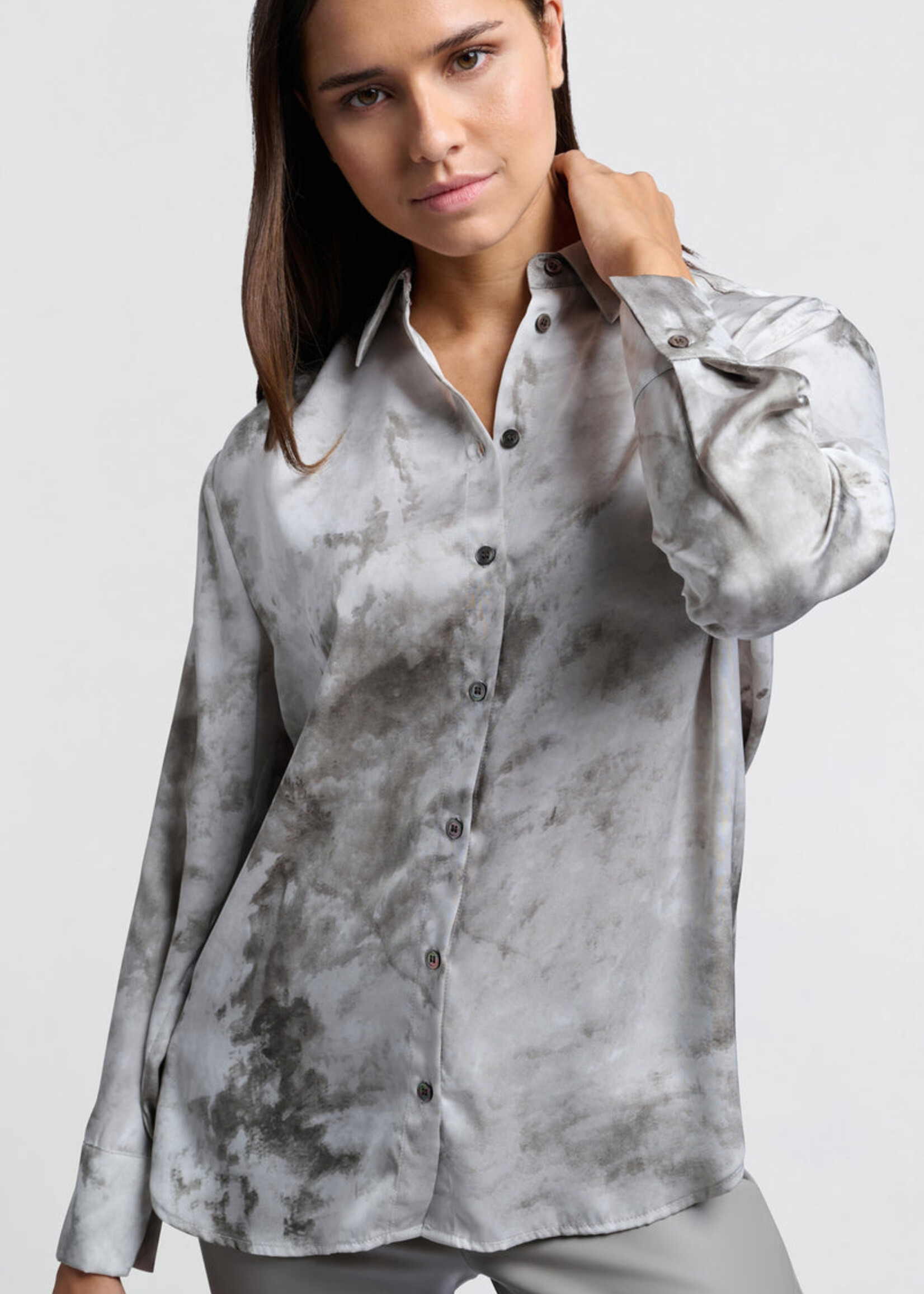 Yaya Women YAYA Blouse With Print - Formal Gray