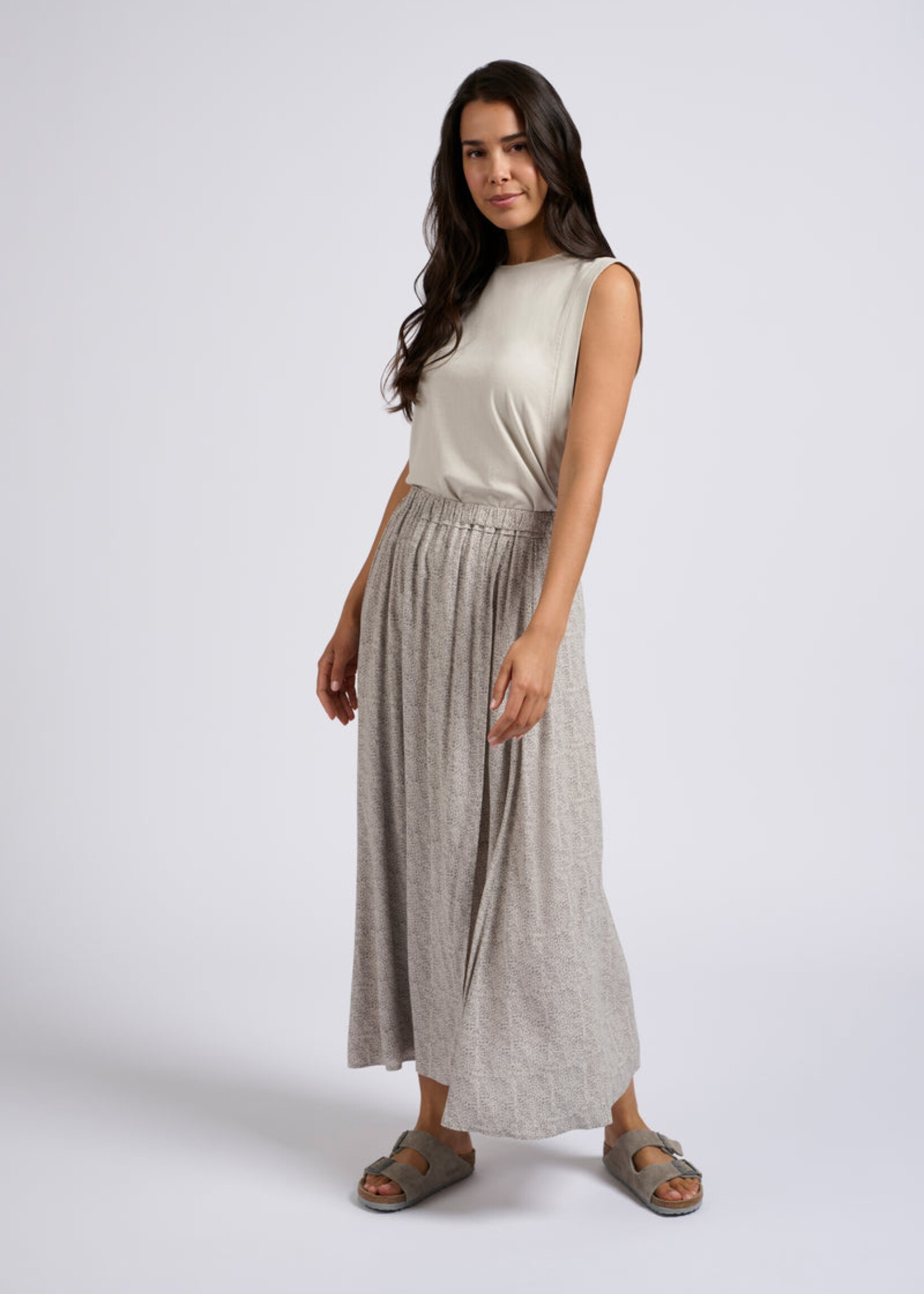 Yaya Women Yaya Women Jupe Longue Imprimée - Moonstruck Grey Dessin