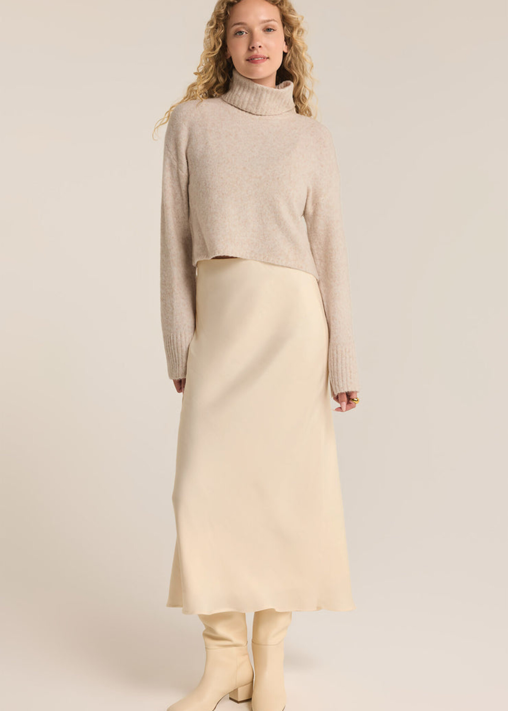 Z-Supply Z-Supply Europa Poly Sheen Skirt - Sea salt