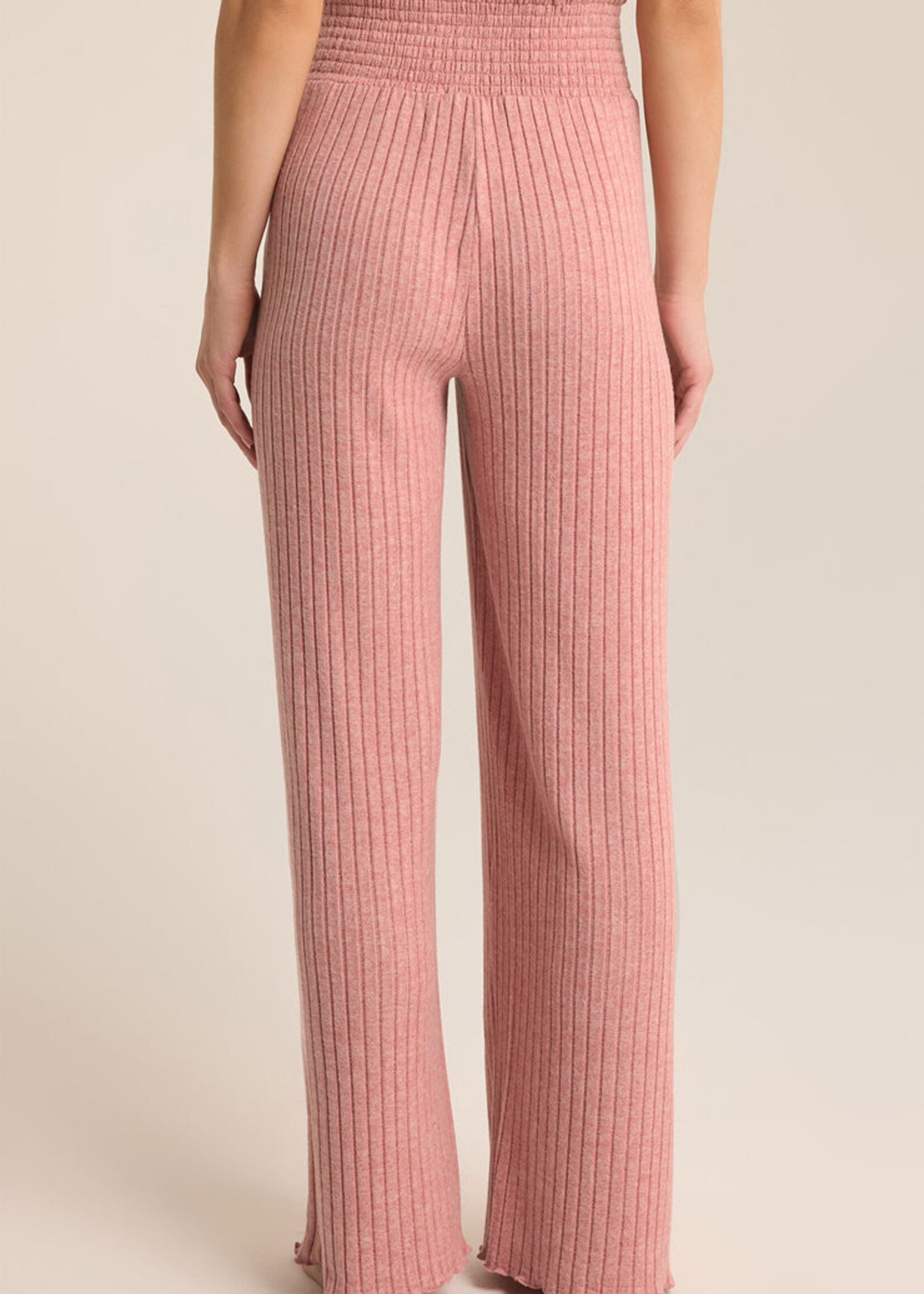 Z-Supply Z-Supply Dawn Smocked Rib Pant - Rosebud