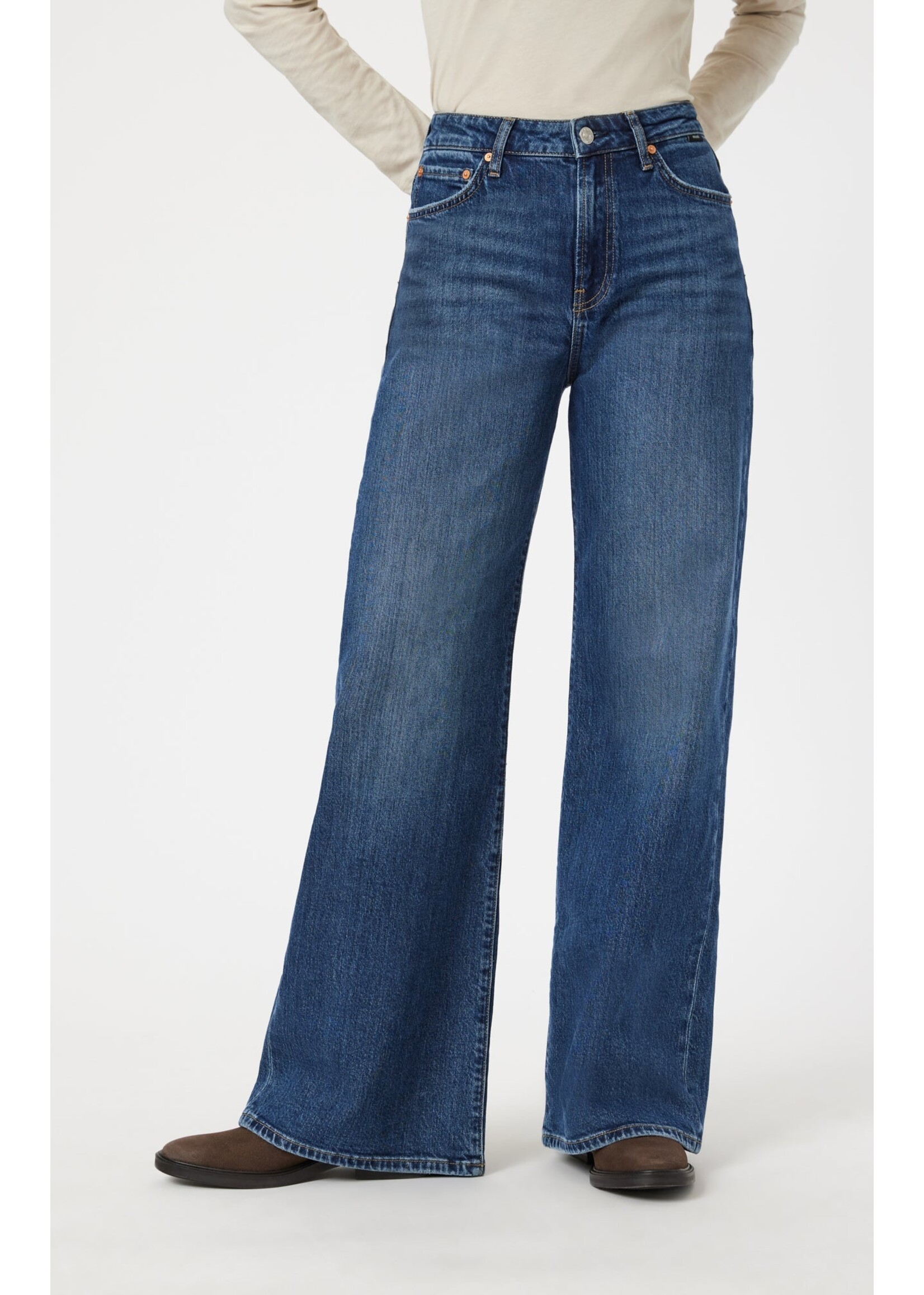 Mavi MAVI Florida Mid Rise Loose Wide Leg - Midnight Classic Blue