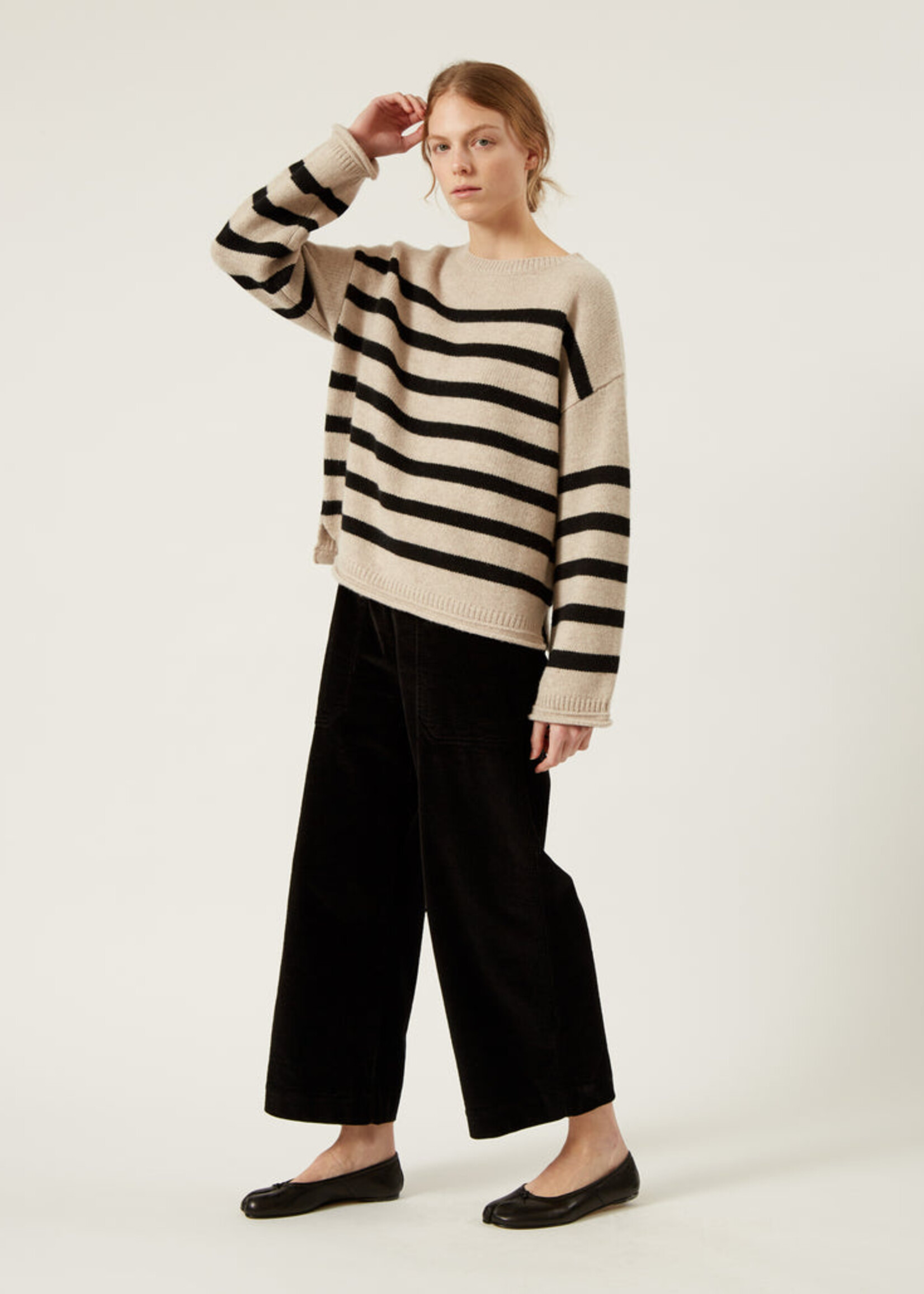 Naïf Athena Sweater - Oatmeal/Black