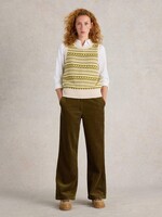 White Stuff White Stuff Fairisle Stripe Tank - Chartreuse Melange