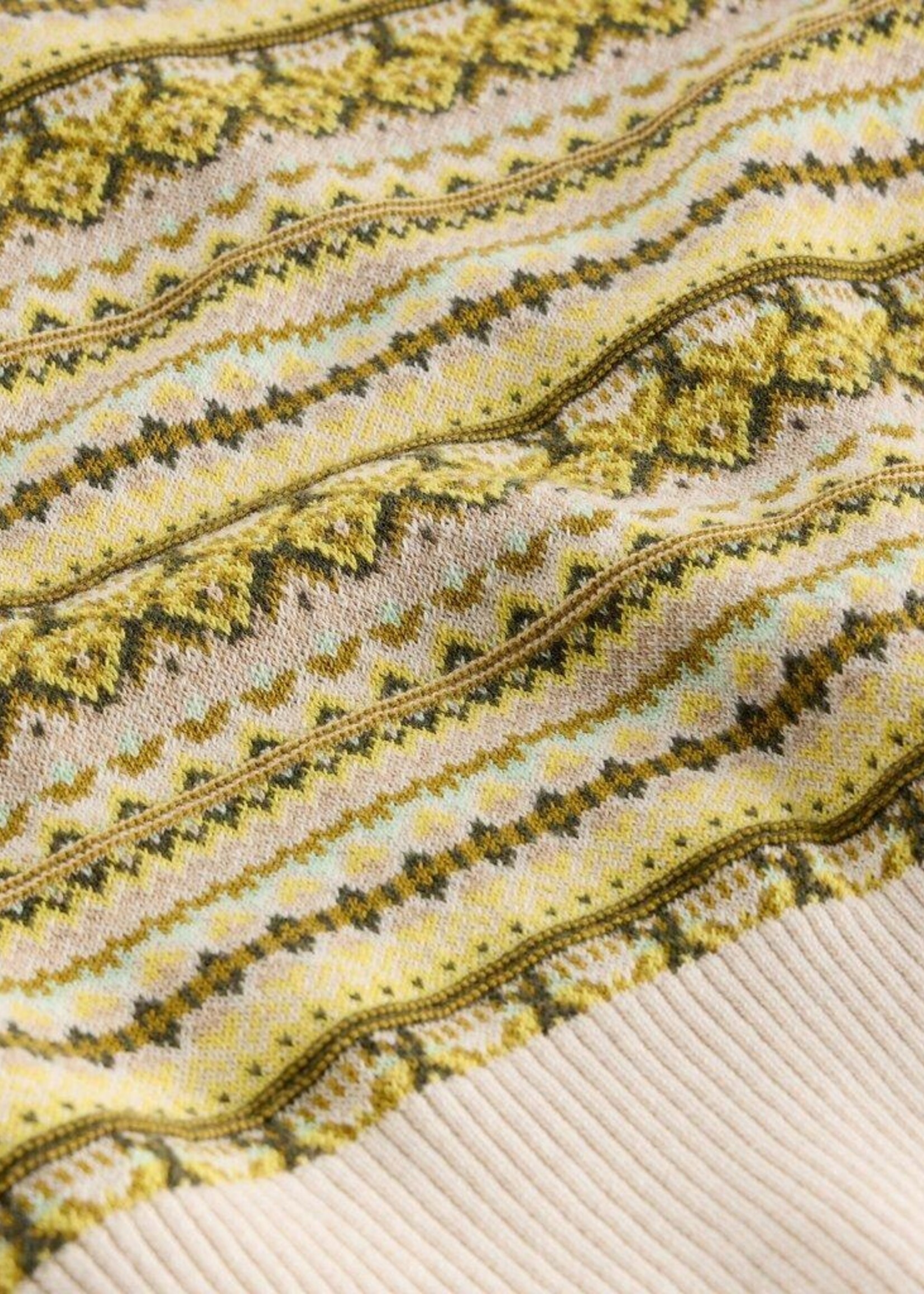 White Stuff White Stuff Fairisle Stripe Tank - Chartreuse Melange