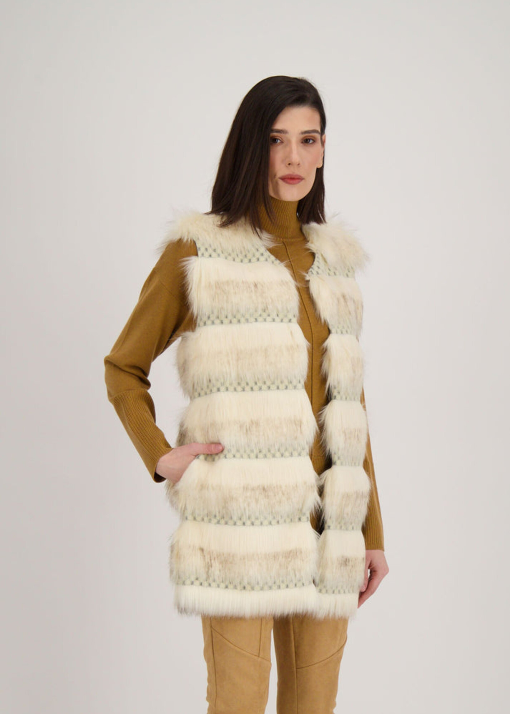 Spanner Spanner Gilet Sans Manches En Fausse Fourrure - Sable