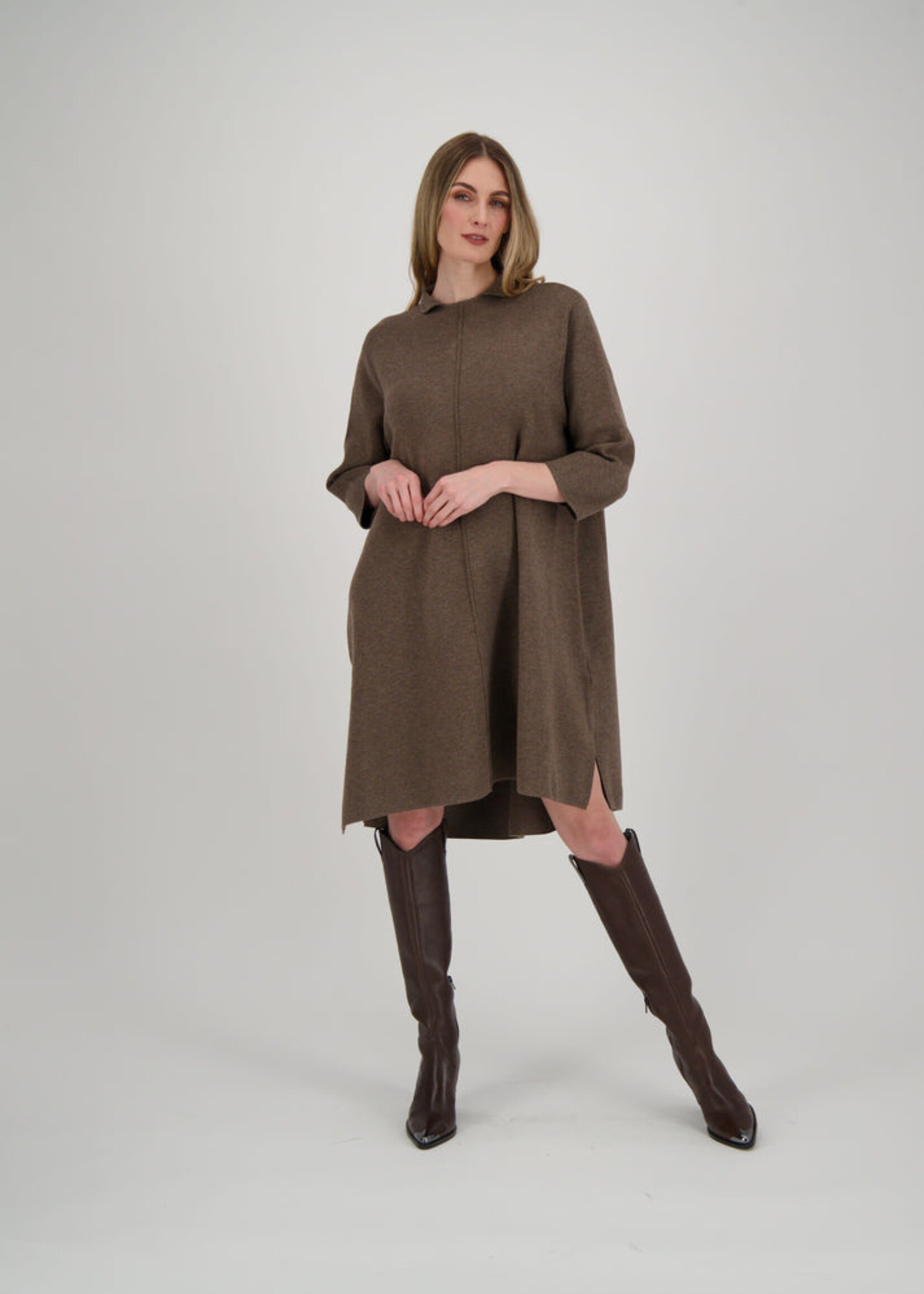 Spanner Spanner A-Line Sweater Dress - Cedar