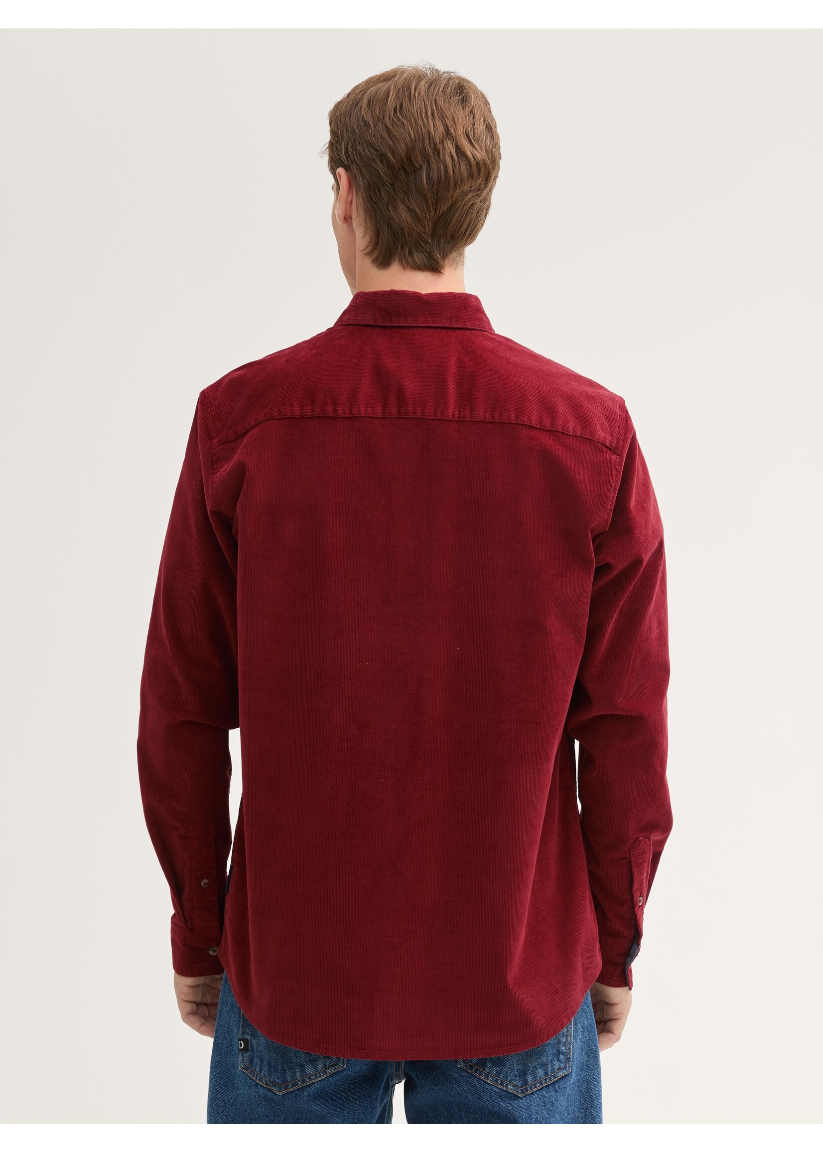 Tom Tailor Tom Tailor Chemise En Velours Côtelé Extensible - Deep Red
