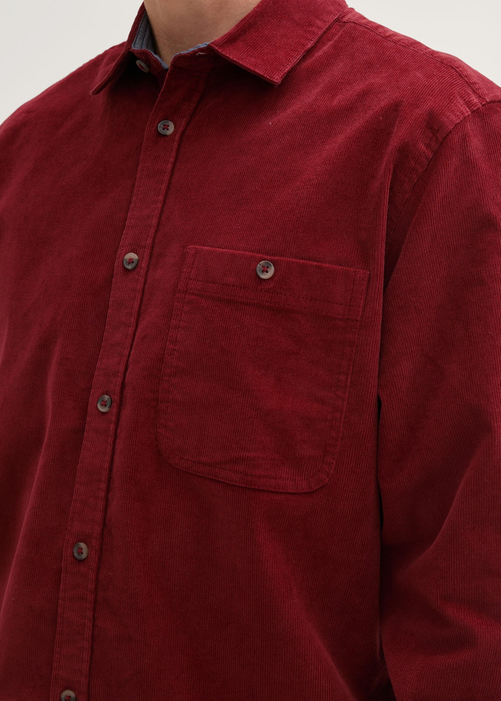 Tom Tailor Tom Tailor Strech Corduroy Shirt - Deep Red
