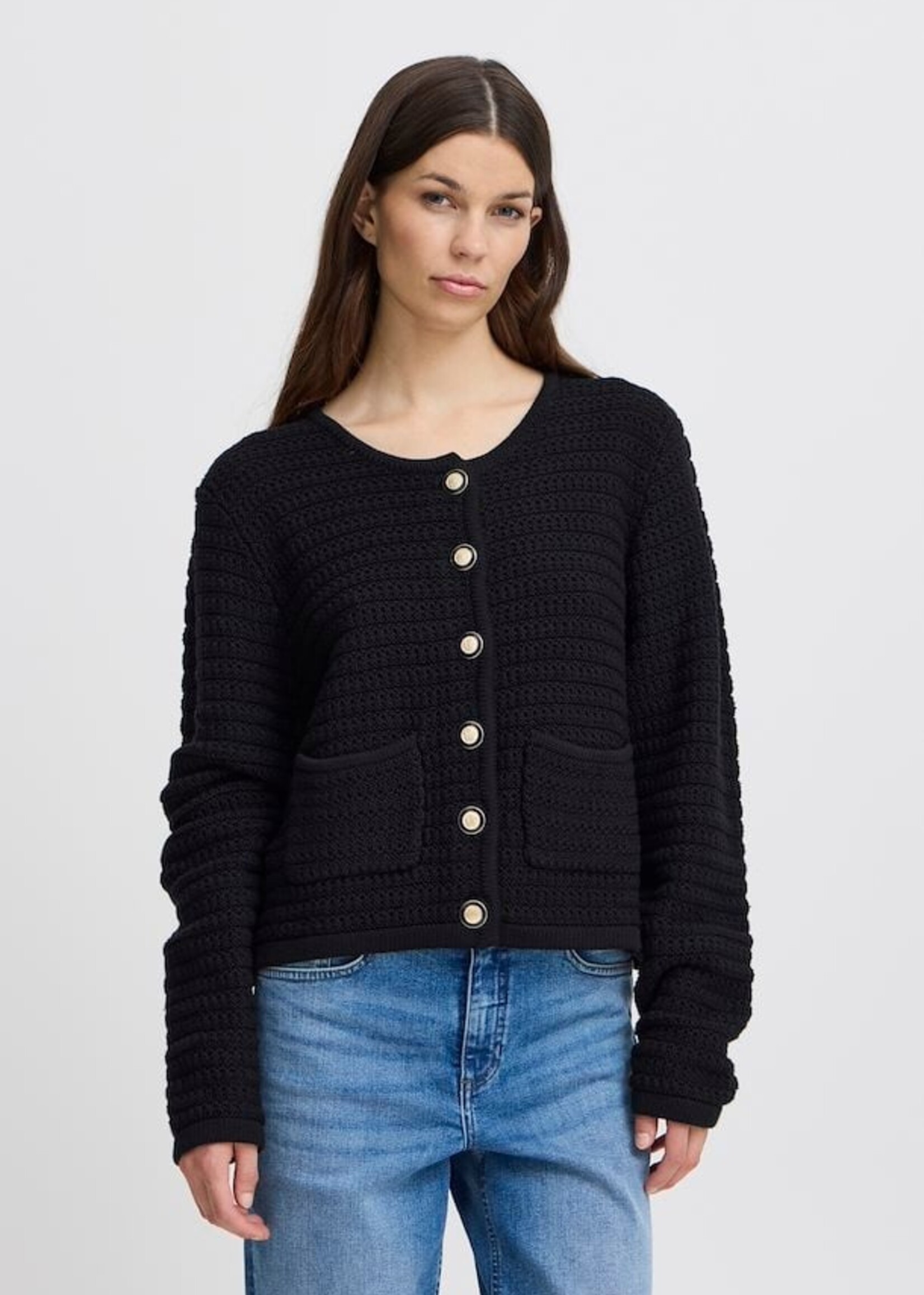 ICHI ICHI Cardigan IHBeccas - Noir