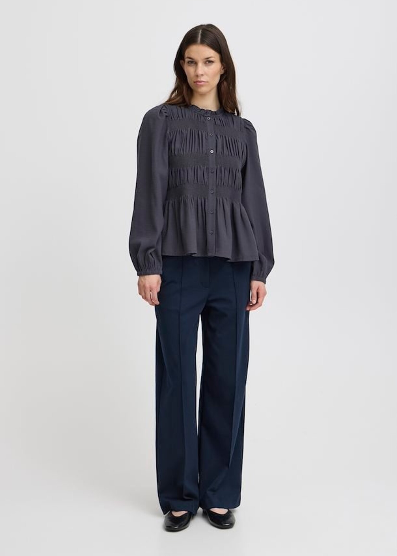ICHI ICHI Elina Shirt - Asphalt