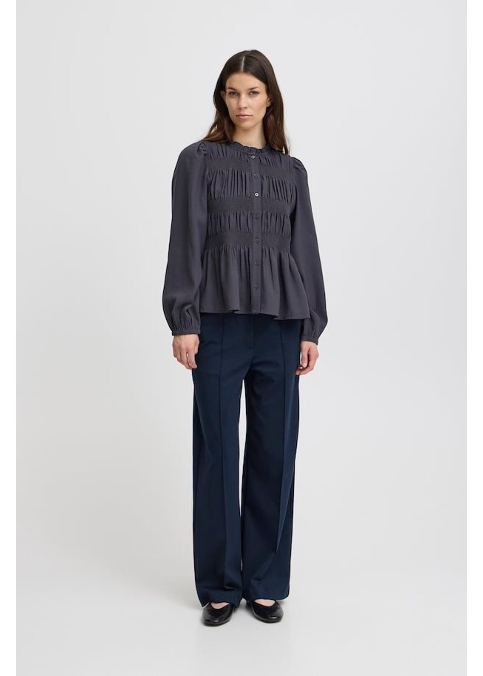 ICHI ICHI Elina Shirt - Asphalt