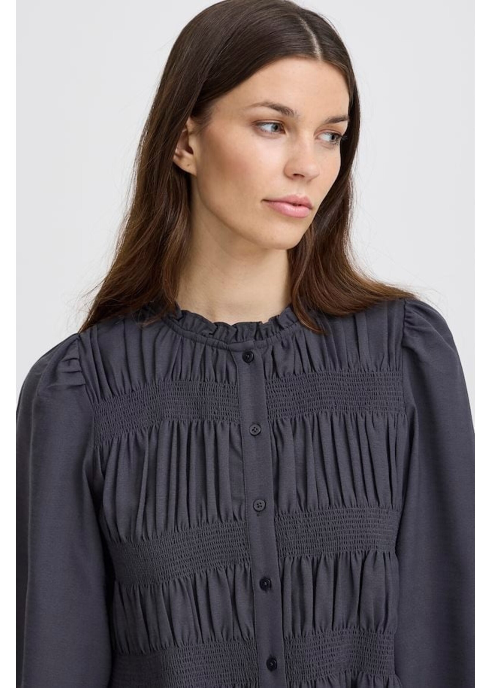ICHI ICHI Elina Shirt - Asphalt