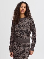 ICHI ICHI Pull Meleo - Serpent Champignons Foncés