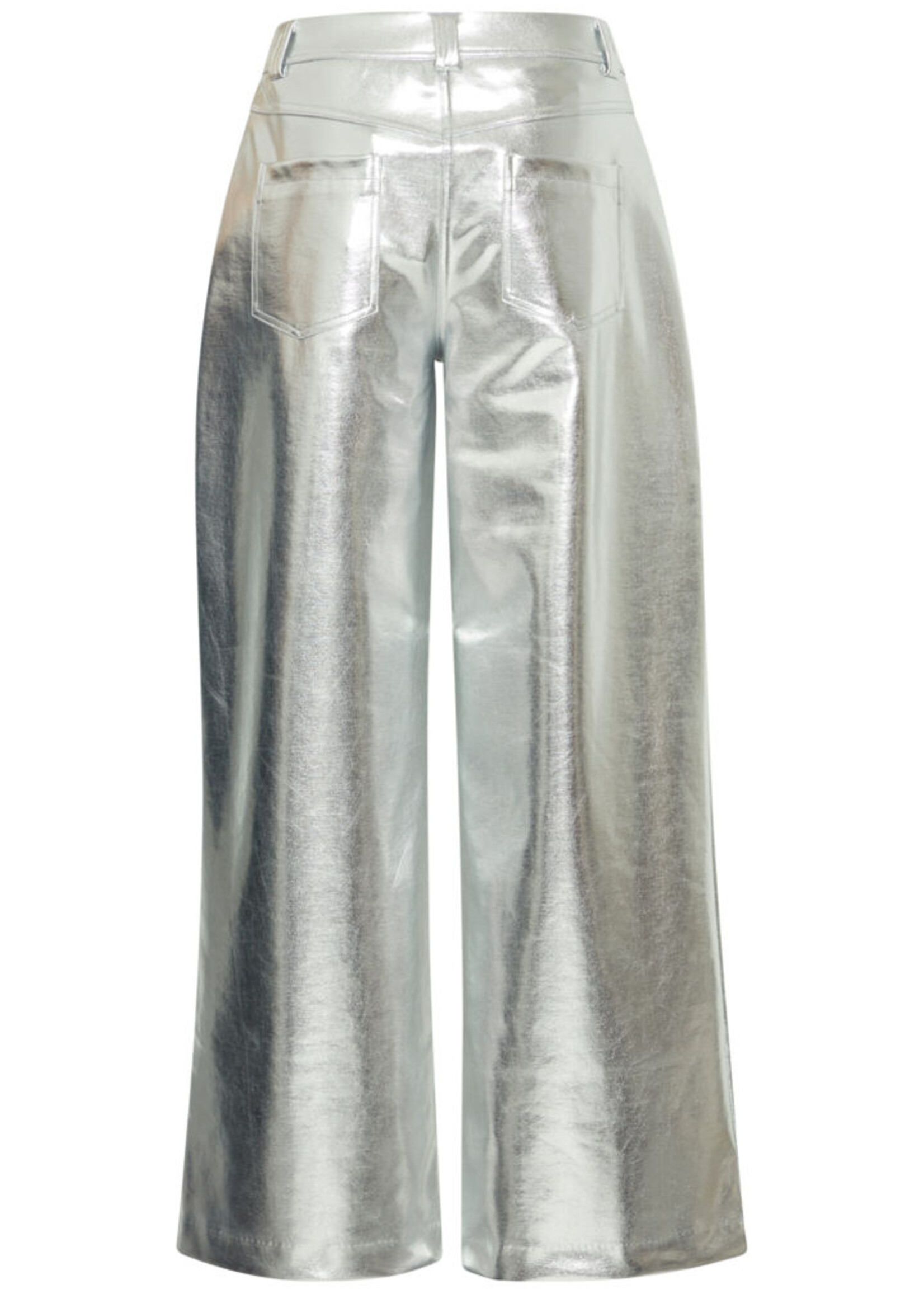 ICHI ICHI Pantalon Métallisé Kate - Argent