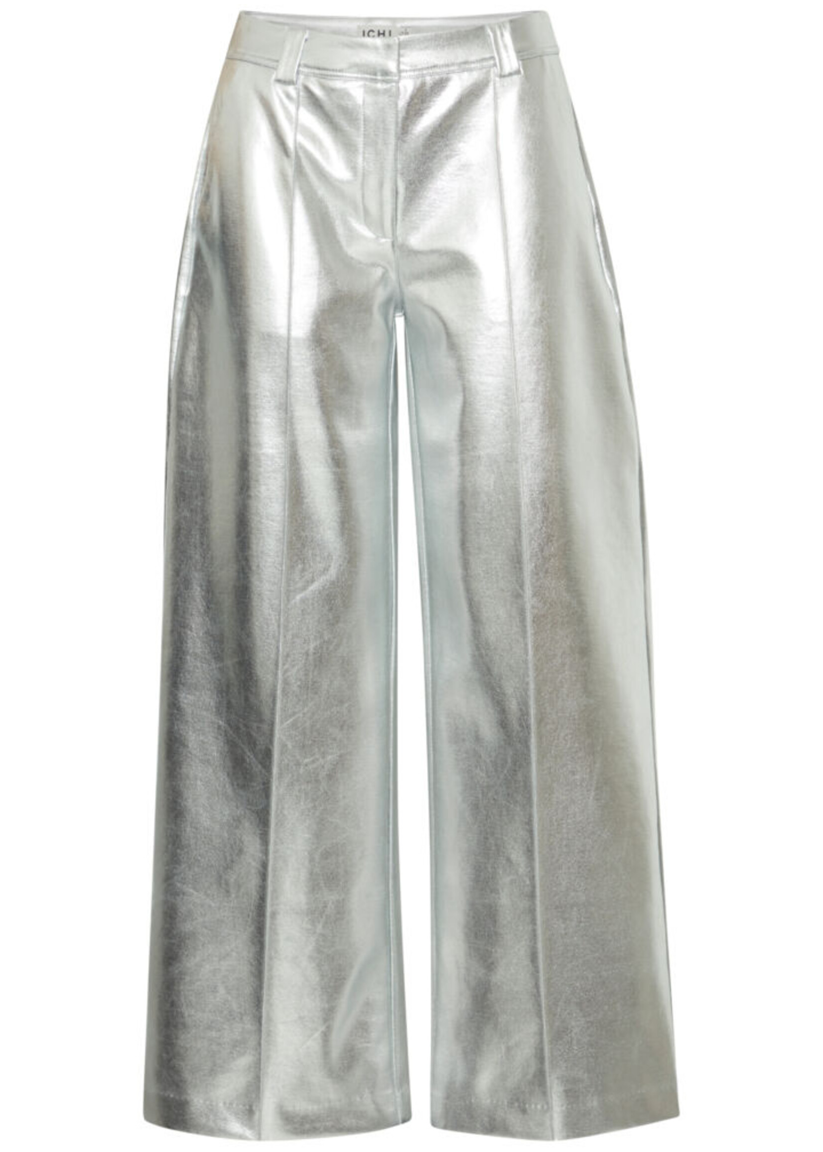 ICHI ICHI Kate Metallic Pant - Silver