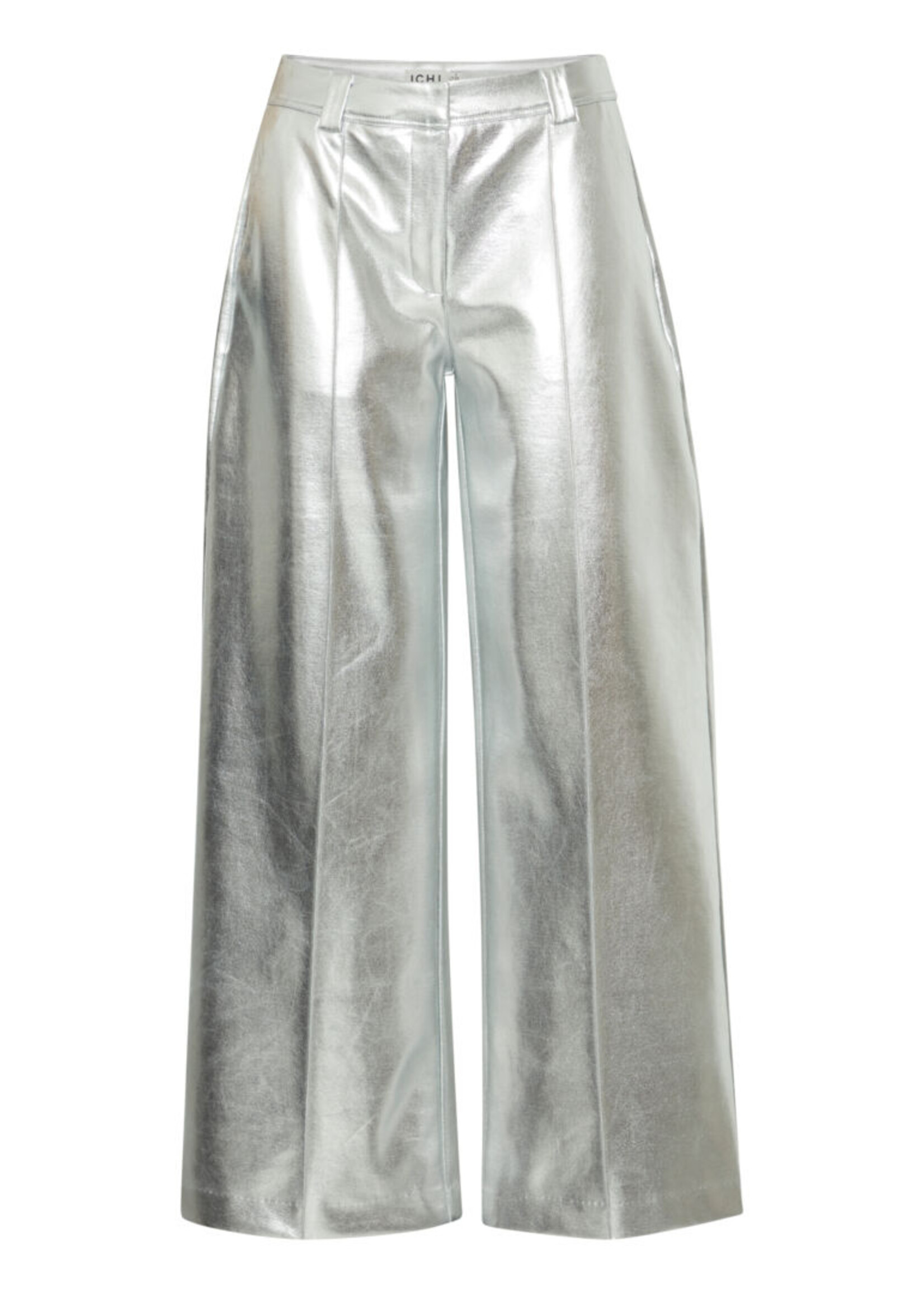 ICHI ICHI Kate Metallic Pant - Silver