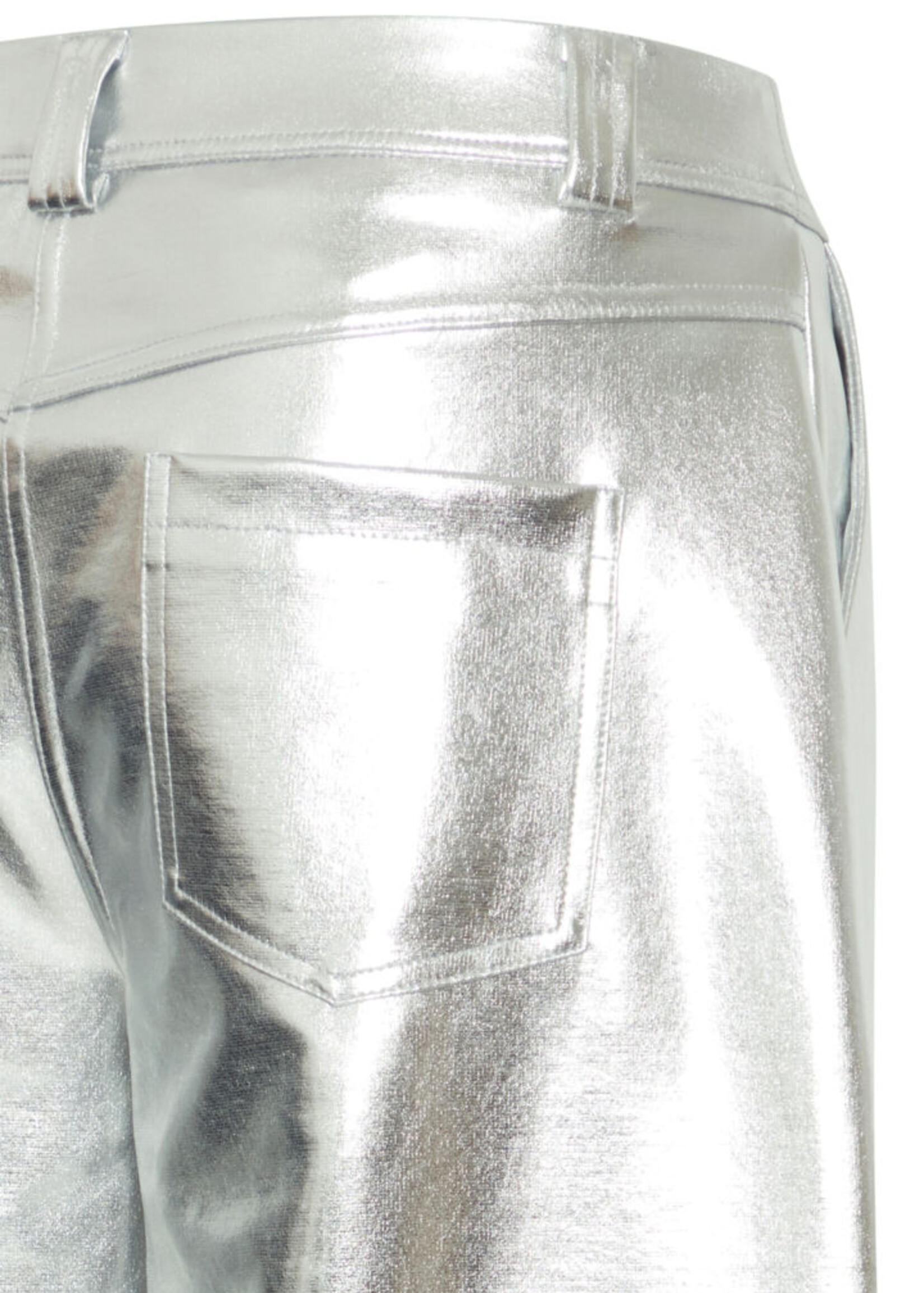 ICHI ICHI Kate Metallic Pant - Silver