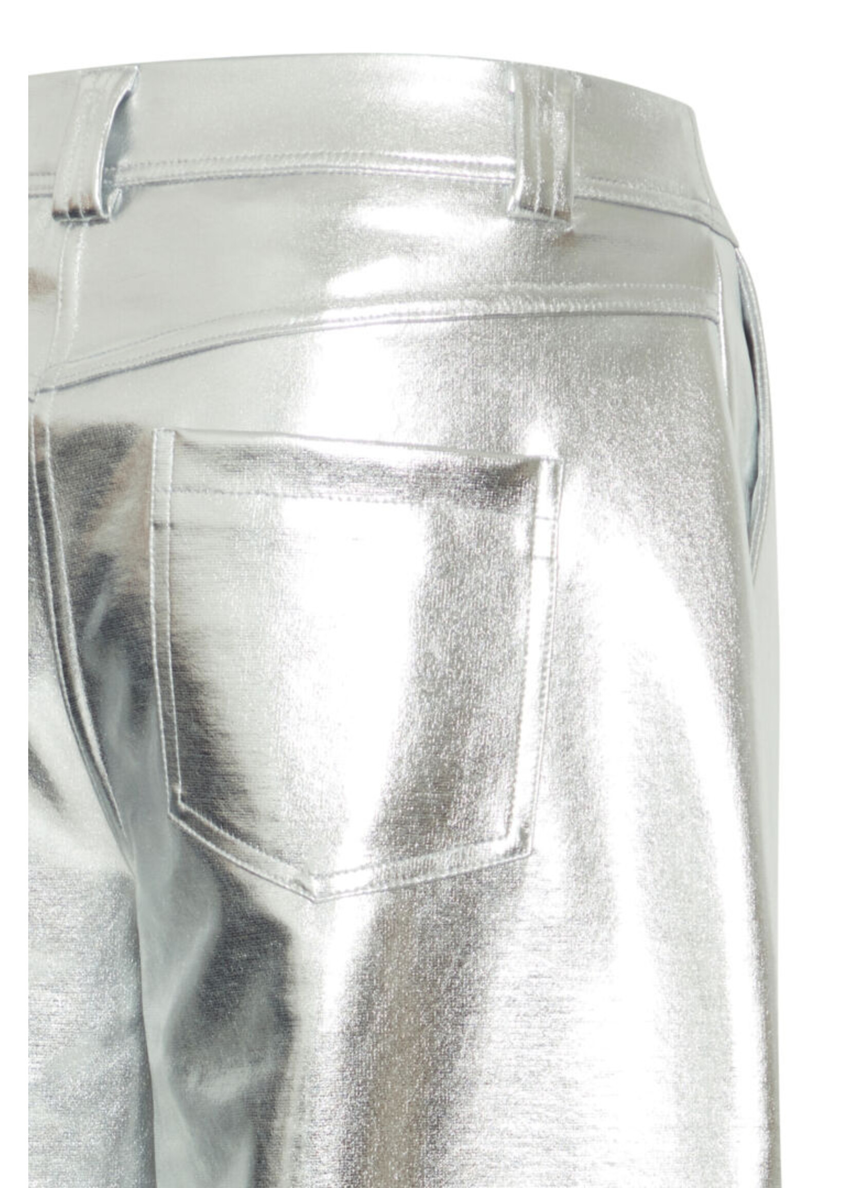 ICHI ICHI Pantalon Métallisé Kate - Argent