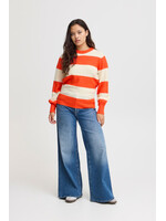ICHI ICHI IHEDEN Pullover - Orange/Almond Milk Stripe