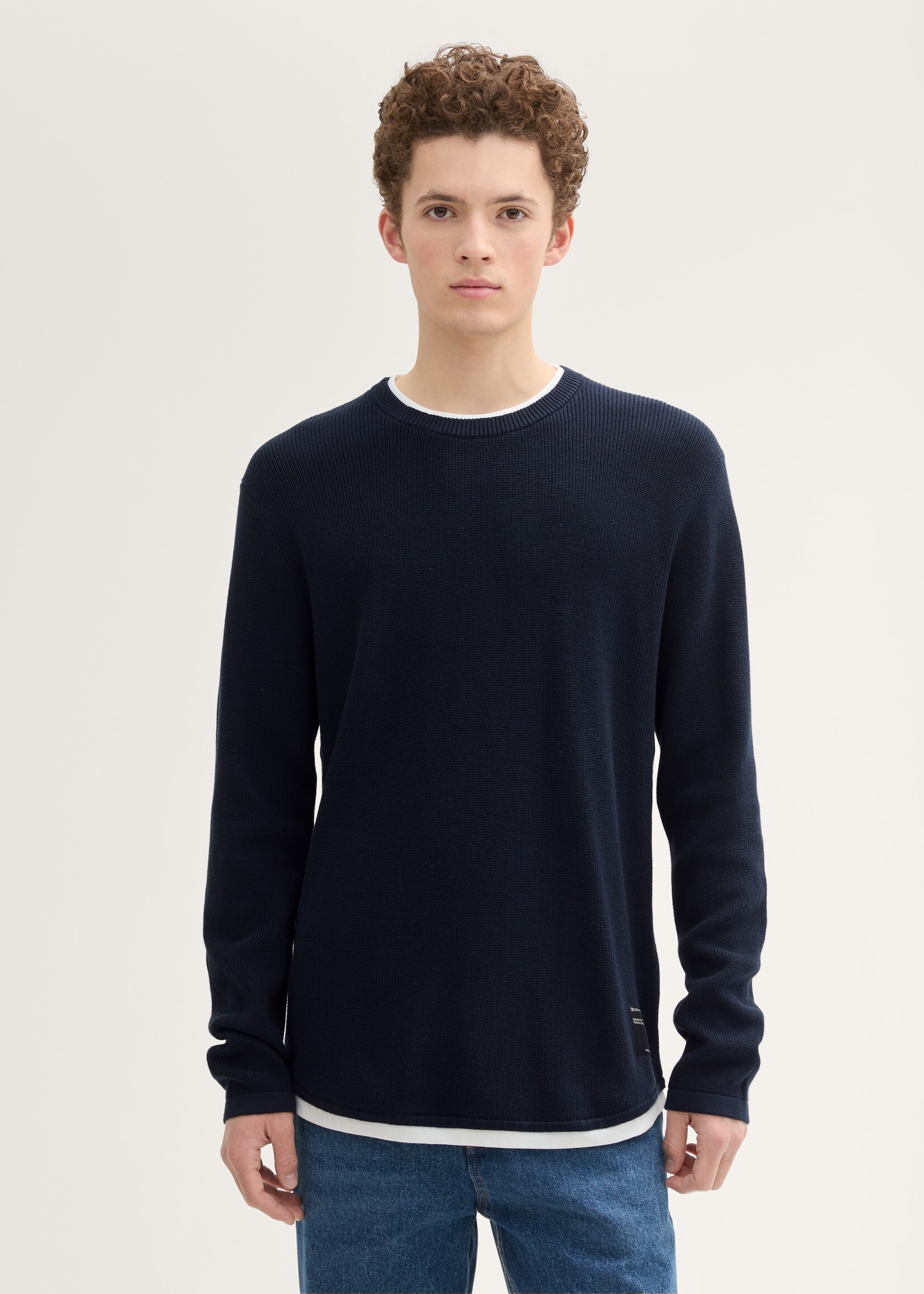 Tom Tailor Tom Tailor Structured Double Layer Knit - Sky Captain Blue