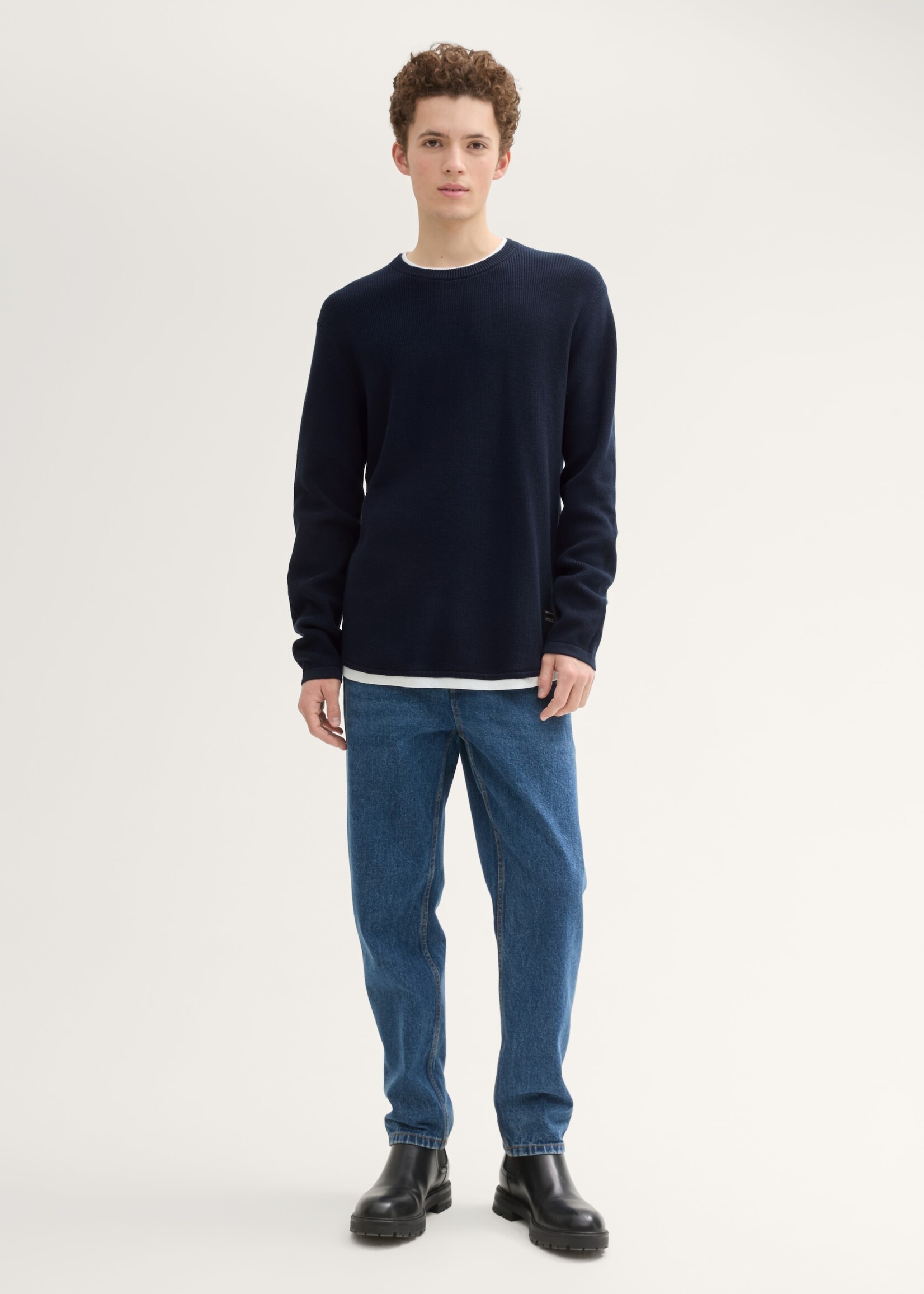 Tom Tailor Tom Tailor Structured Double Layer Knit - Sky Captain Blue