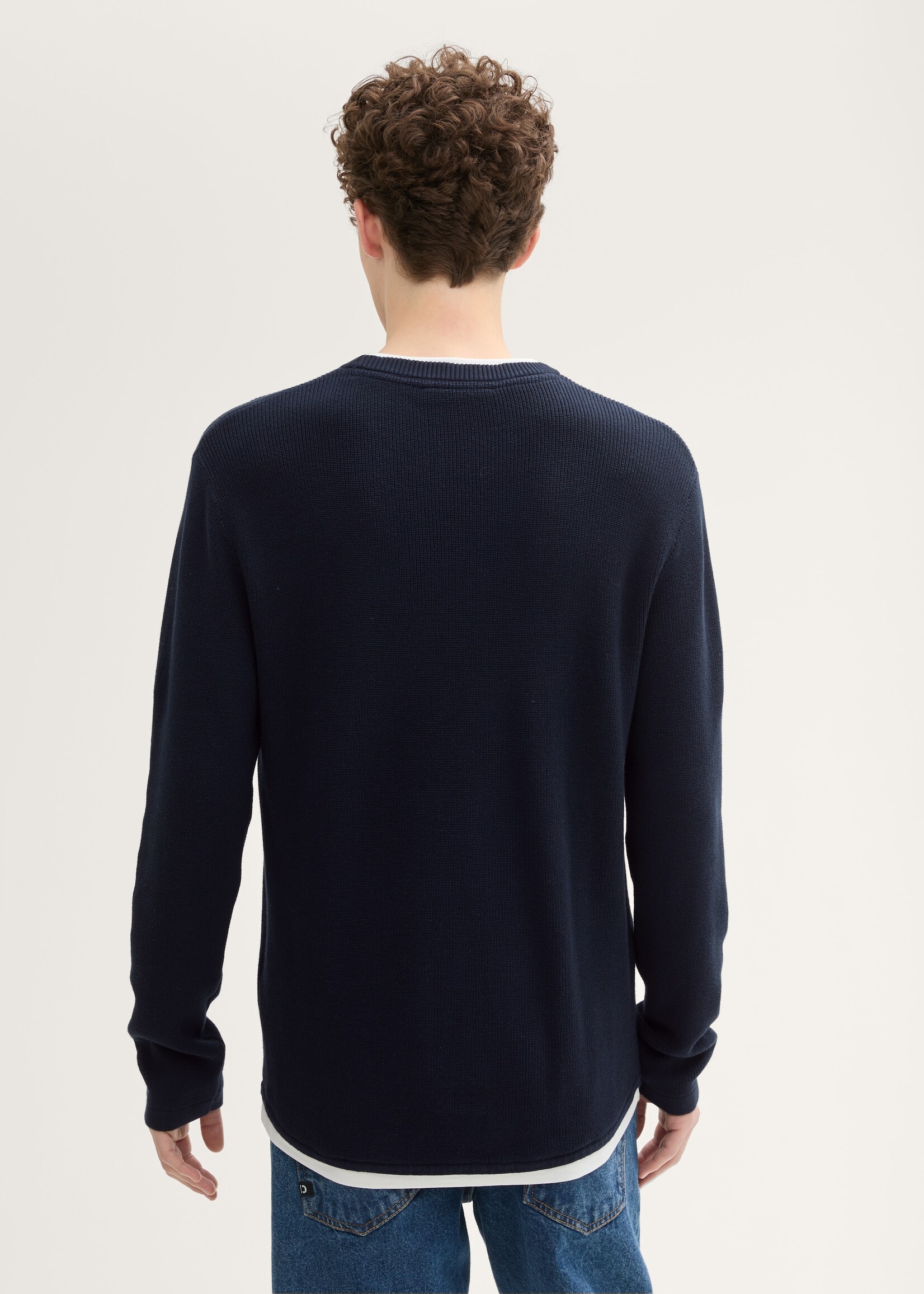 Tom Tailor Tom Tailor Structured Double Layer Knit - Sky Captain Blue