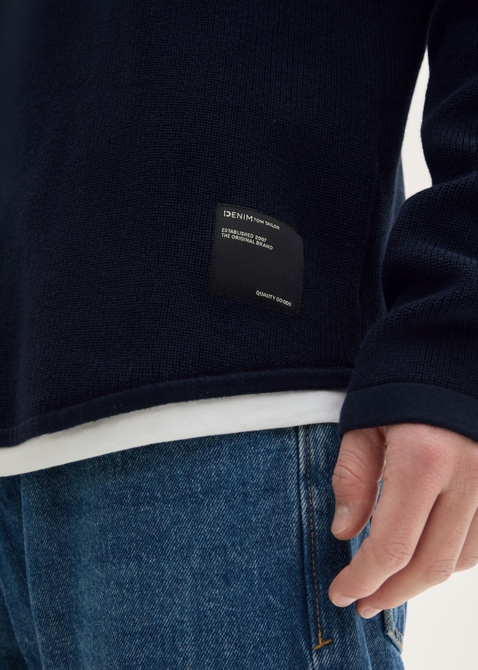 Tom Tailor Tom Tailor Tricot Double Épaisseur Structuré - Sky Captain Blue