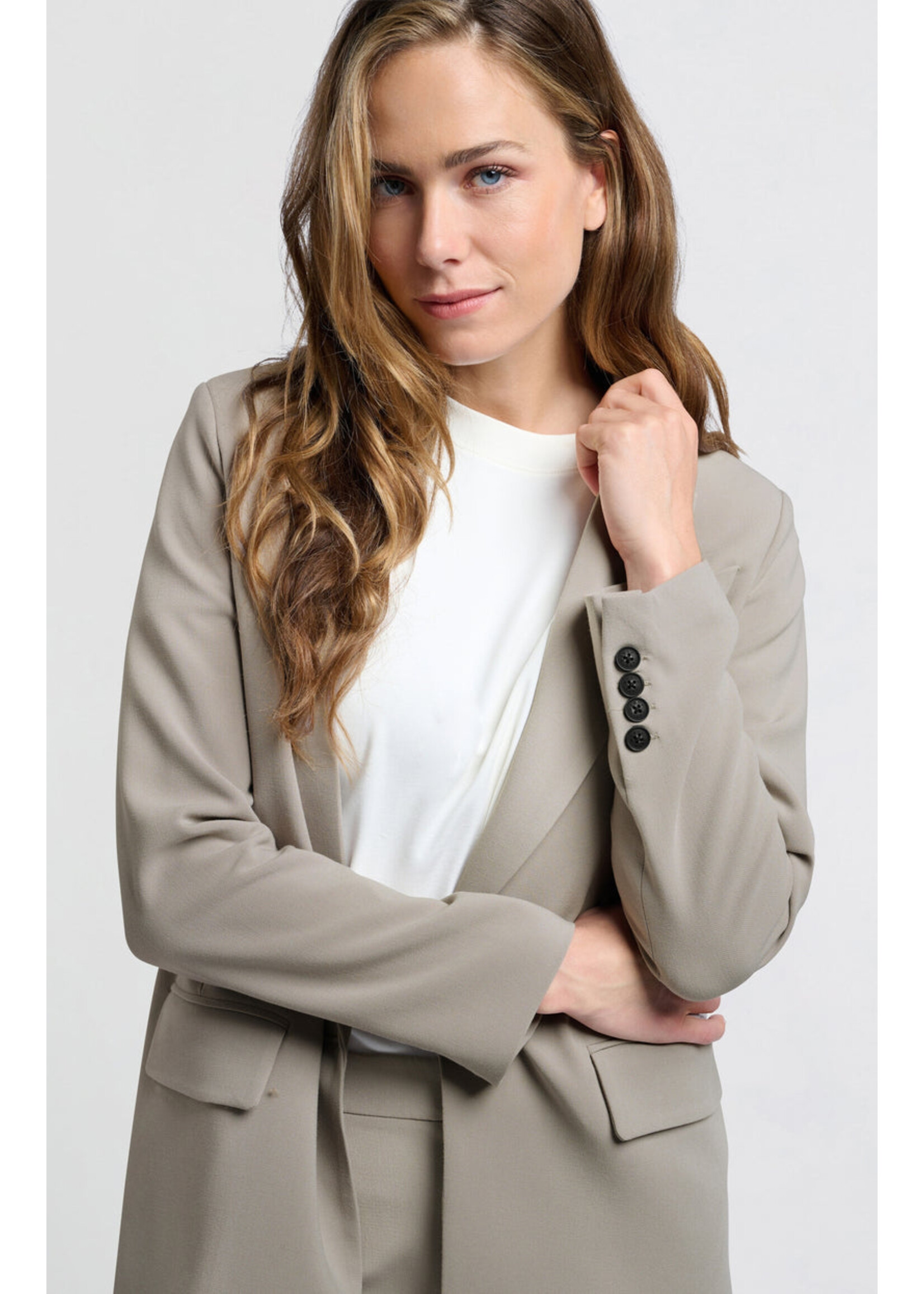 Yaya Women YAYA Woven Oversized Blazer - Moon Rock