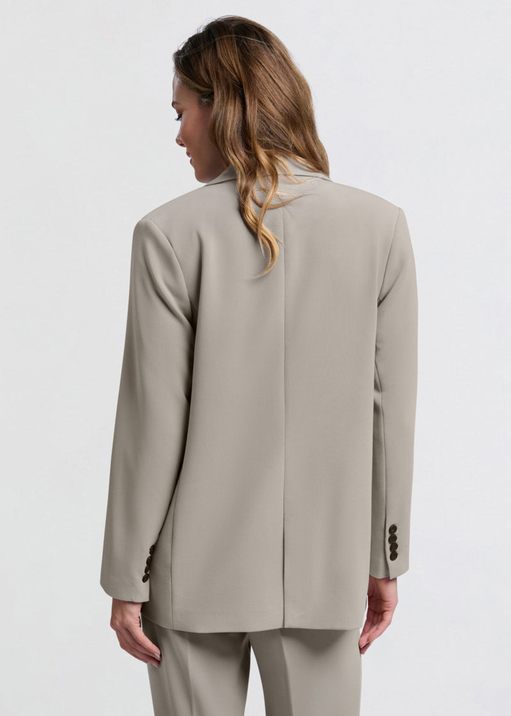 Yaya Women YAYA Blazer Oversize Tissé - Moon Rock
