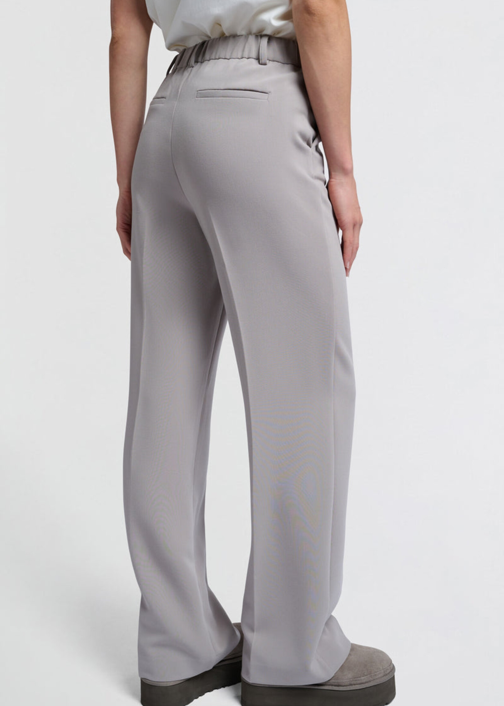 Yaya Women YAYA Pantalon Large Tissé Avec Taille Élastique - Moon Rock