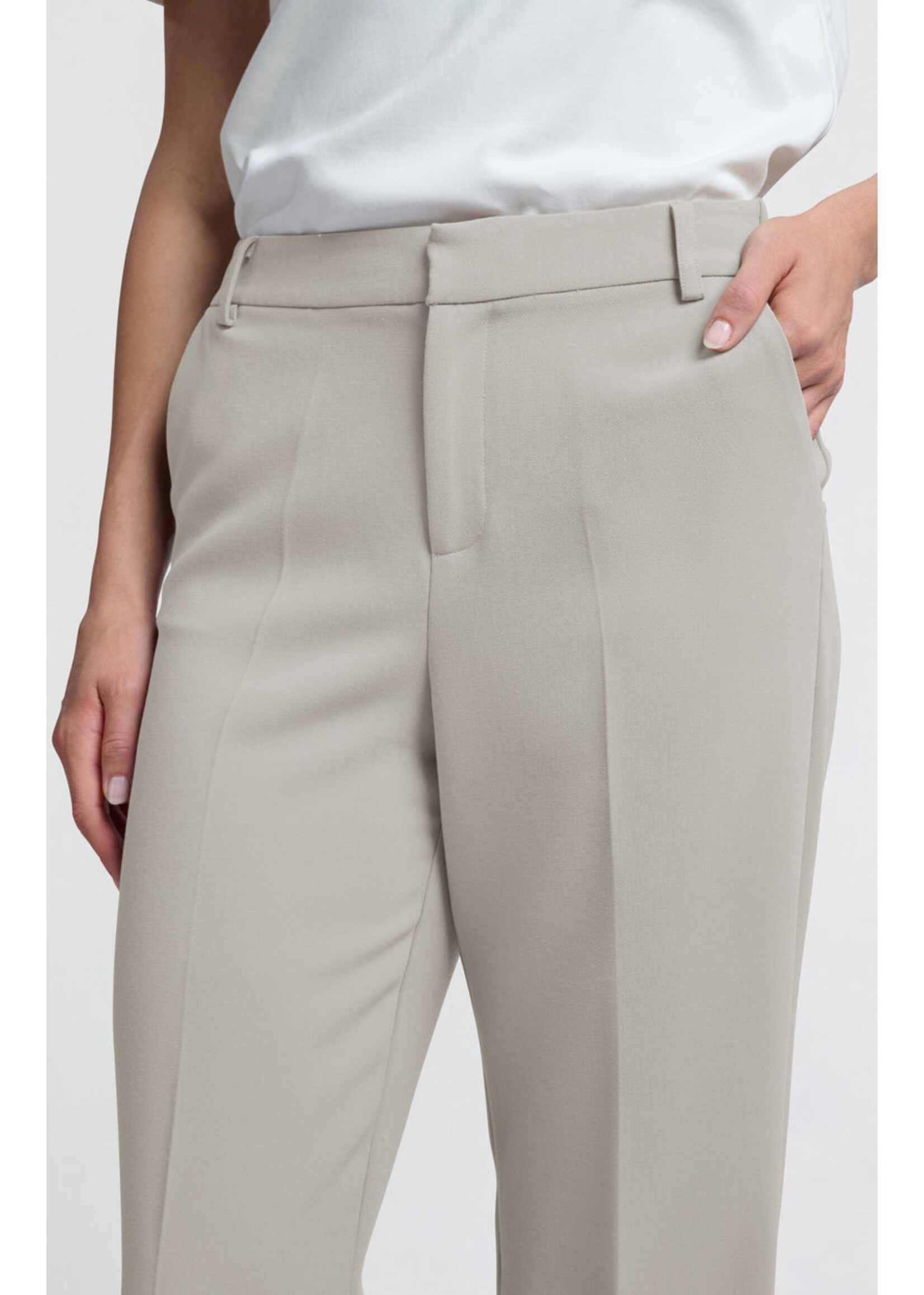 Yaya Women YAYA Pantalon Large Tissé Avec Taille Élastique - Moon Rock