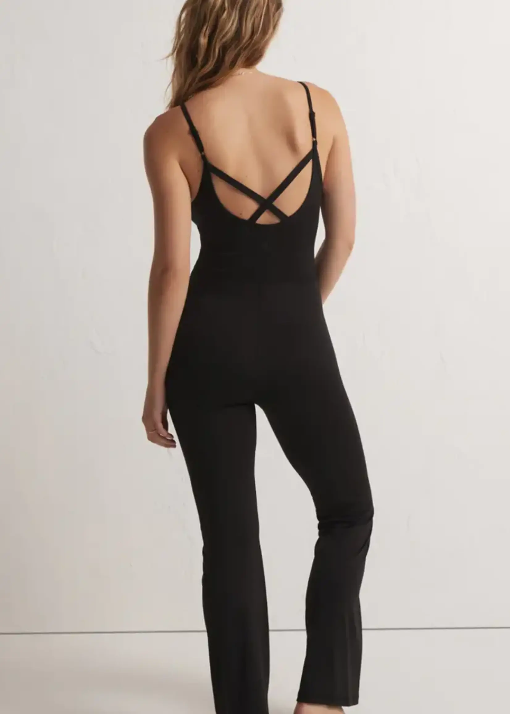 Z-Supply Z-Supply Get Moving Flare Pants Onesie - Black