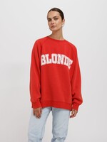 Brunette The Label Brunette The Label Chandail Col Rond Blonde  - Washed Red