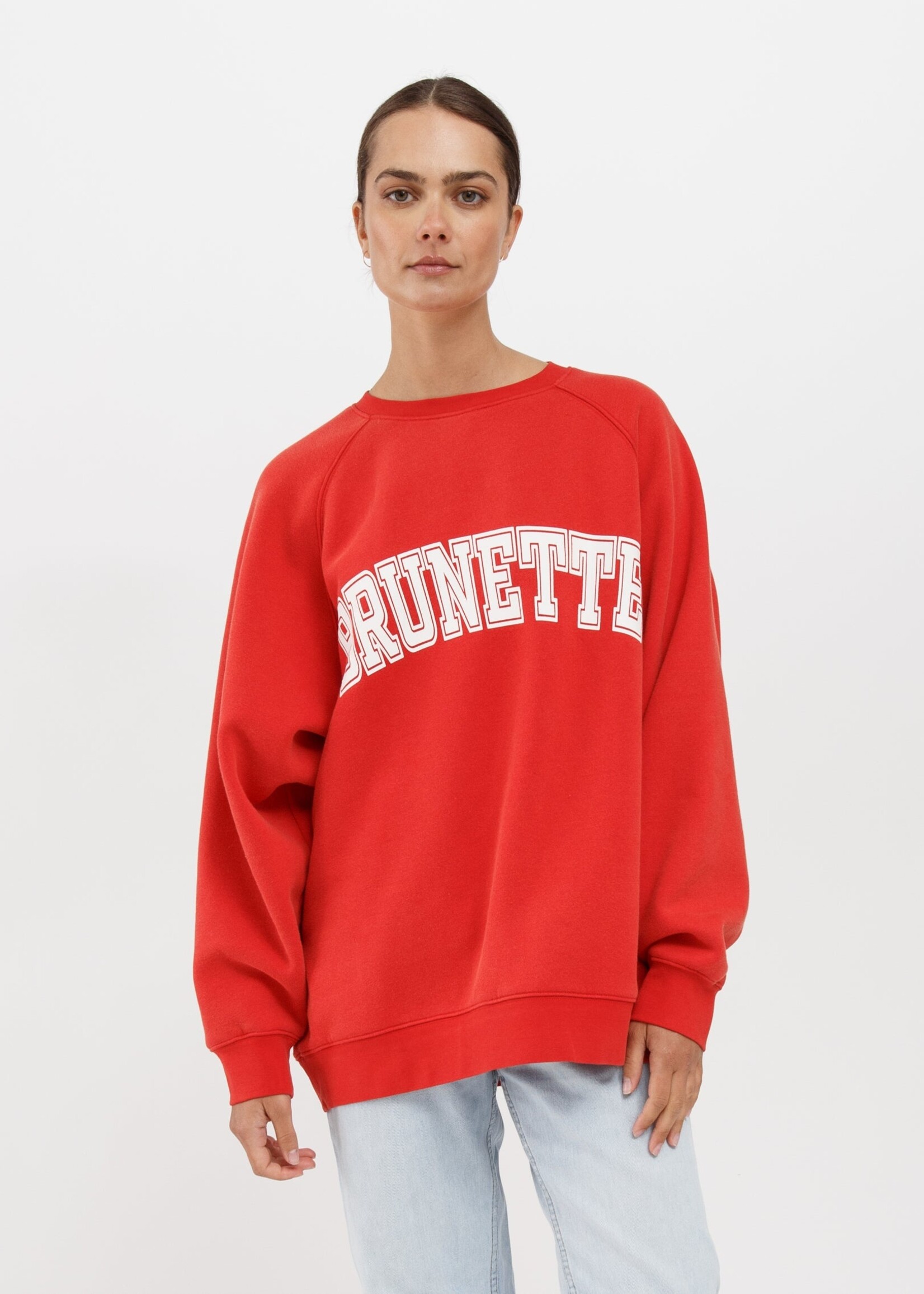 Brunette The Label Brunette The Label Brunette Not Your BF Crewneck - Washed Red