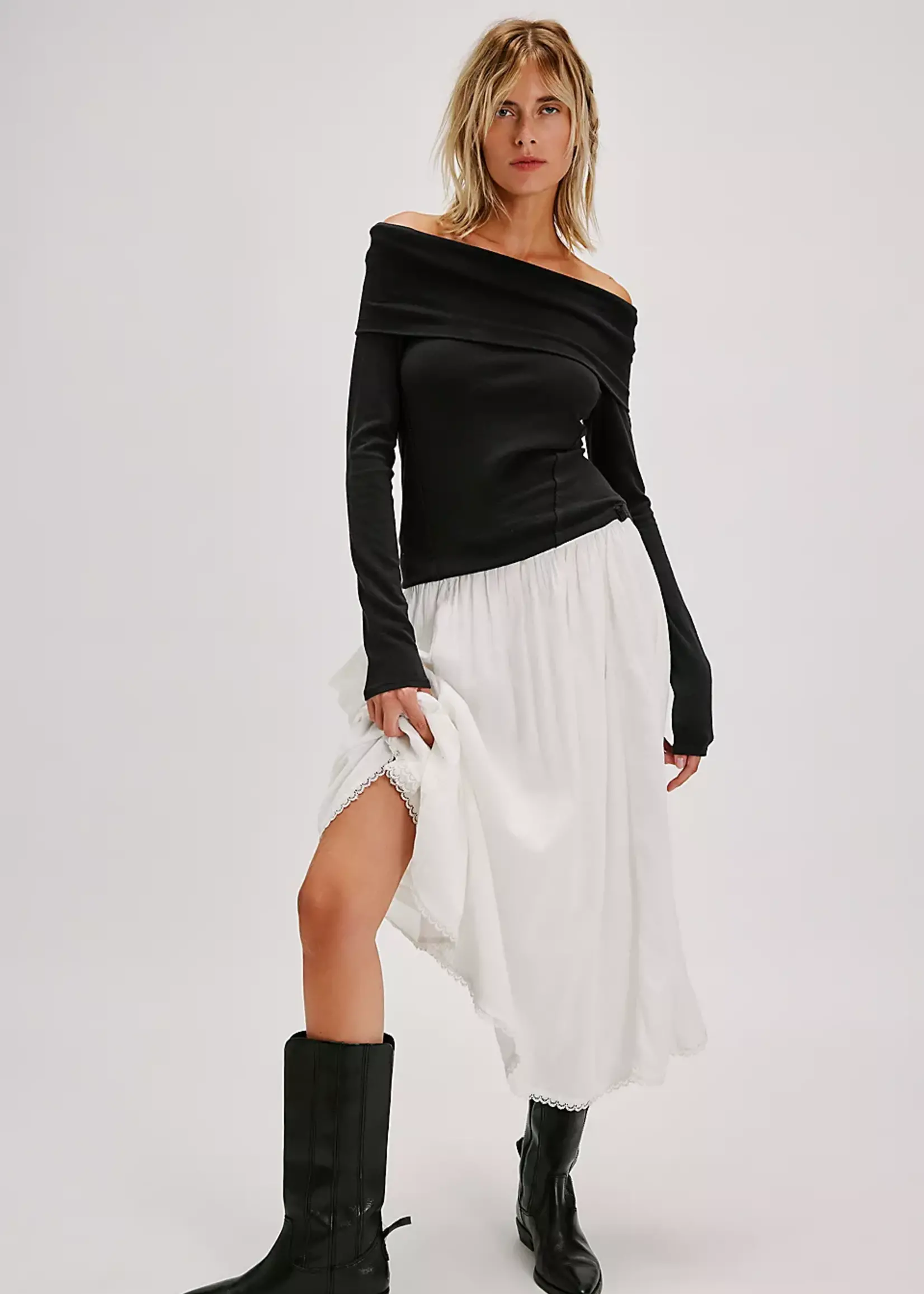 Free People Free People Iris Layering Top - Black
