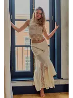 Free People Free People Make You Mine 1/2 Split Skirt - Cream