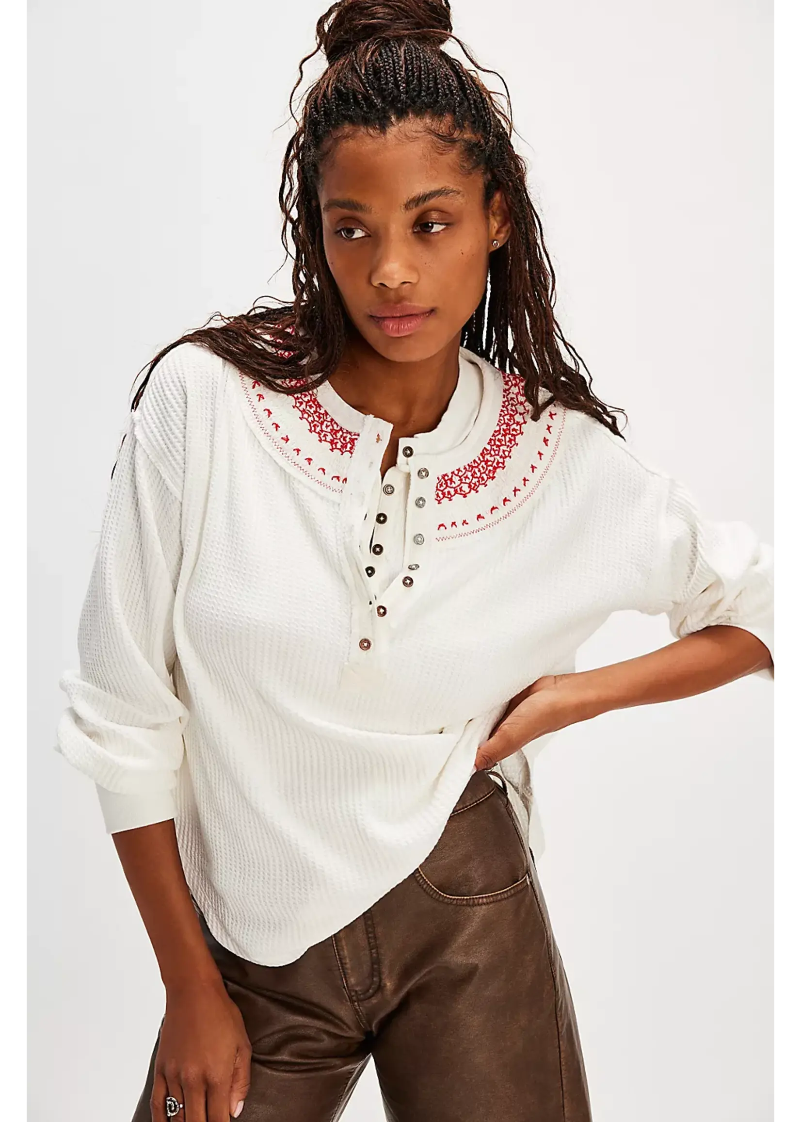 Free People Free People Henley sacré - Ivoire